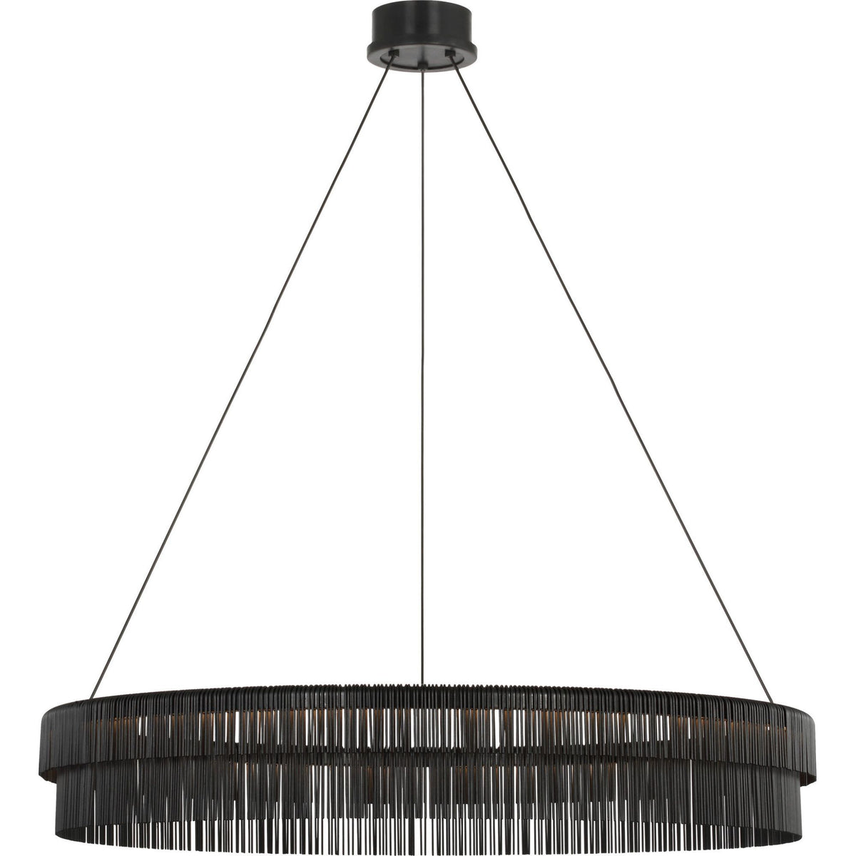 Kelly Wearstler Differo 40" Layered Ring Chandelier in Aged Iron W40"