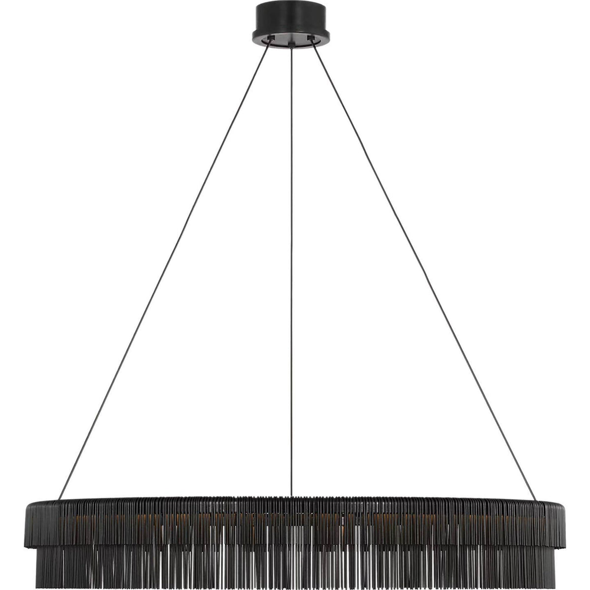 Kelly Wearstler Differo 40" Layered Ring Chandelier in Aged Iron W40"