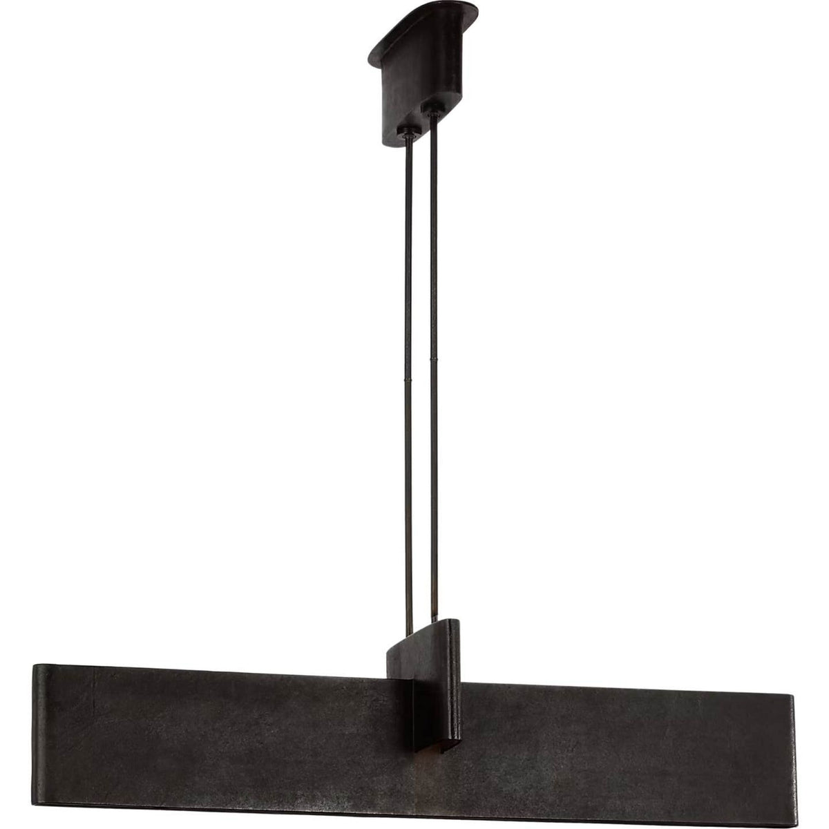 Kelly Wearstler Lotura 48" Intersecting Linear Pendant in Museum Black W13.75" x 48"