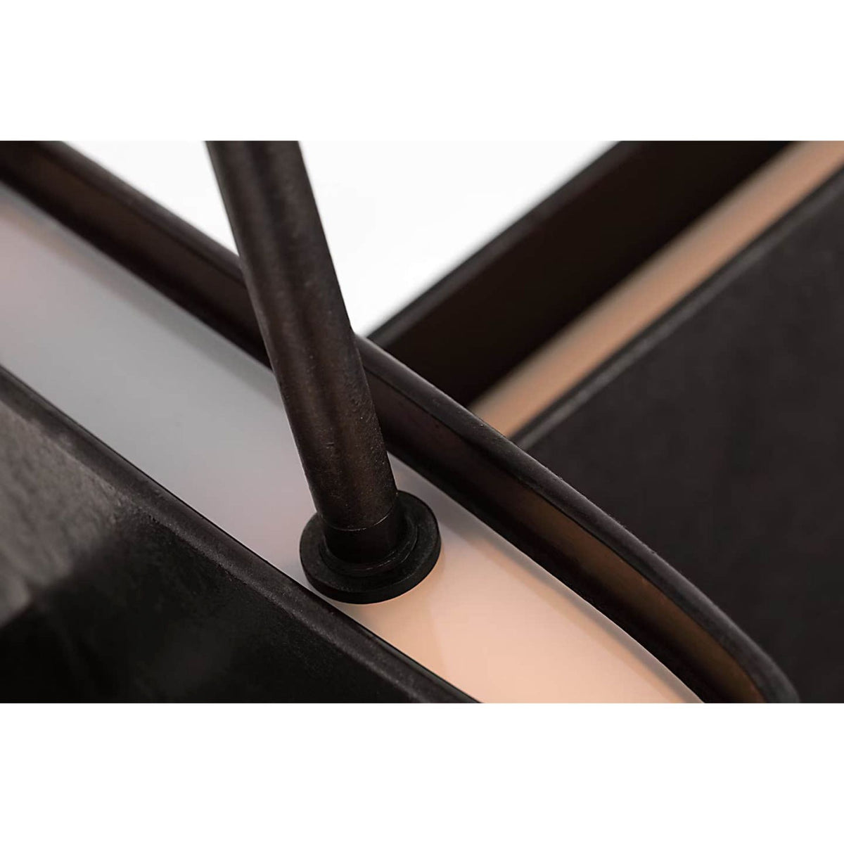 Kelly Wearstler Lotura 48" Intersecting Linear Pendant in Museum Black W13.75" x 48"