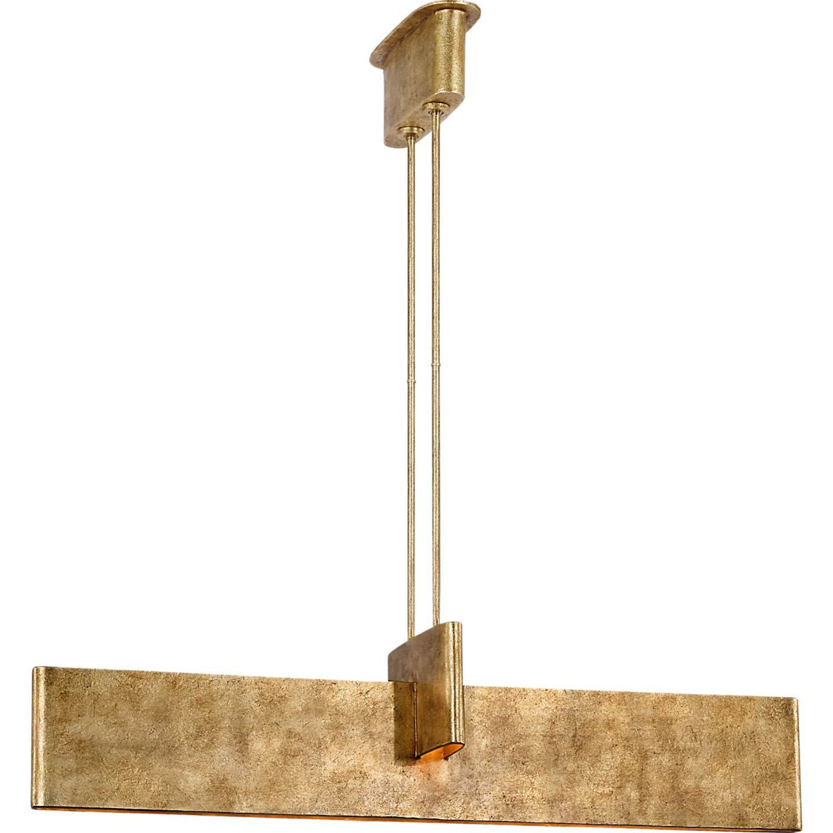 Kelly Wearstler Lotura 48" Intersecting Linear Pendant in Museum Gild W13.75" x 48"