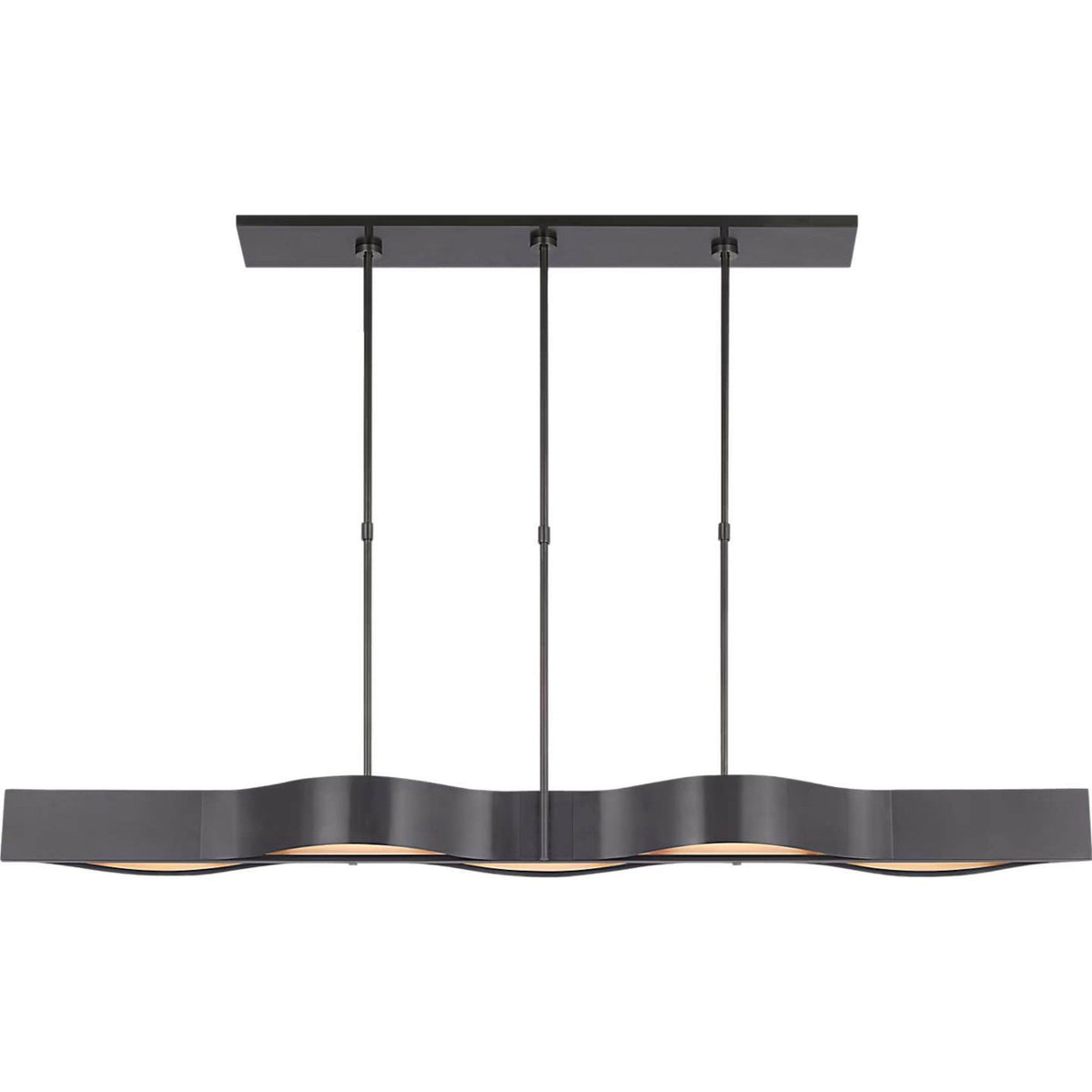 Kelly Wearstler Avant 60" Linear Pendant in Bronze with Frosted Glass W6.75" x 60"