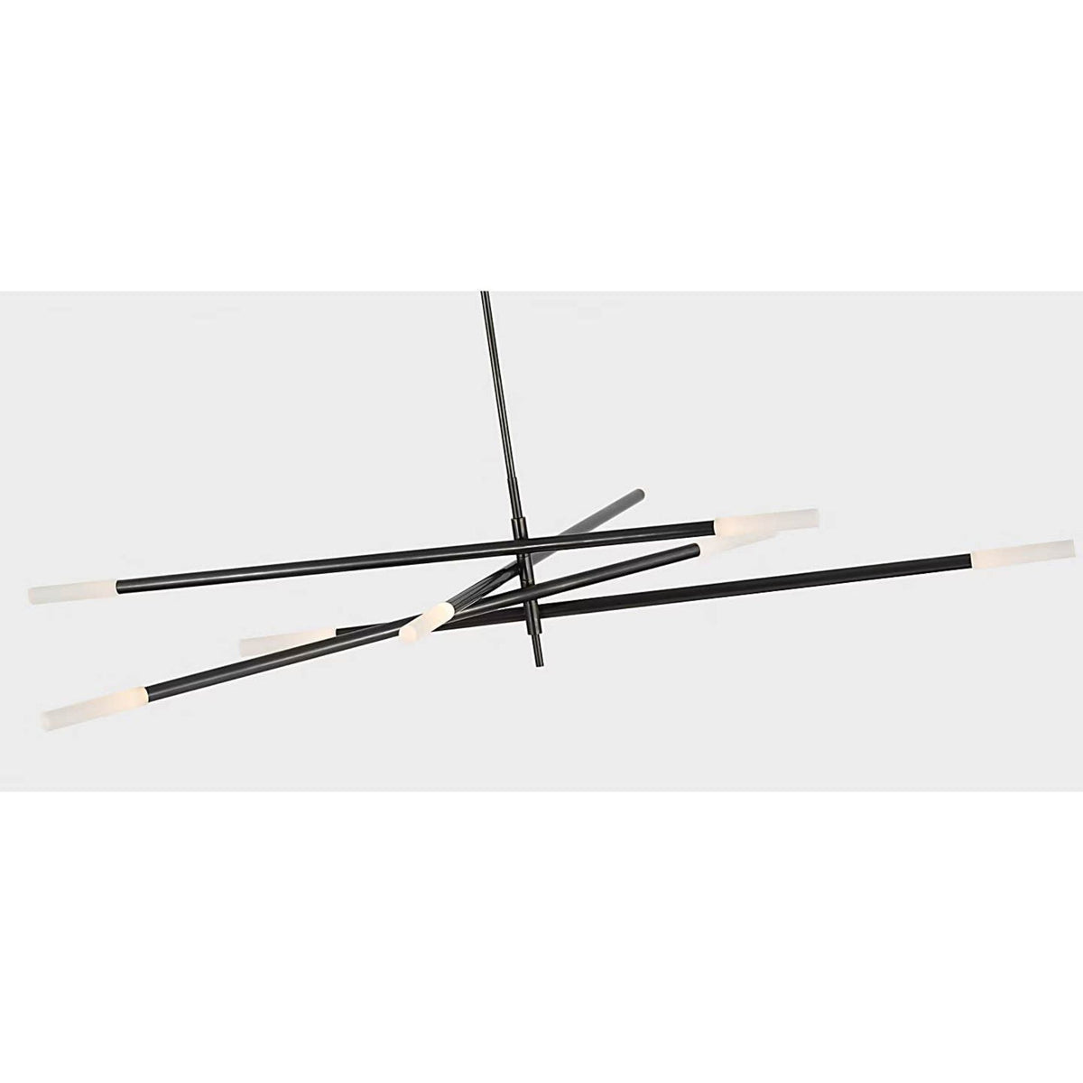 Kelly Wearstler Rousseau Oversized Eight Light Articulating Chandelier in Bronze with Etched Crystal W3" - 80"