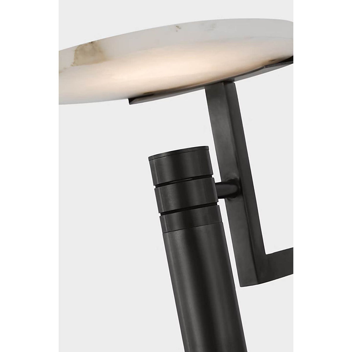 Kelly Wearstler Melange Extra Large Floating Disc Linear Chandelier in Bronze with Alabaster W6" x 60"