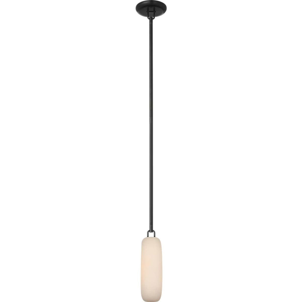 Kelly Wearstler Formosa 11" Single Pendant in Bronze with Alabaster W3.25"