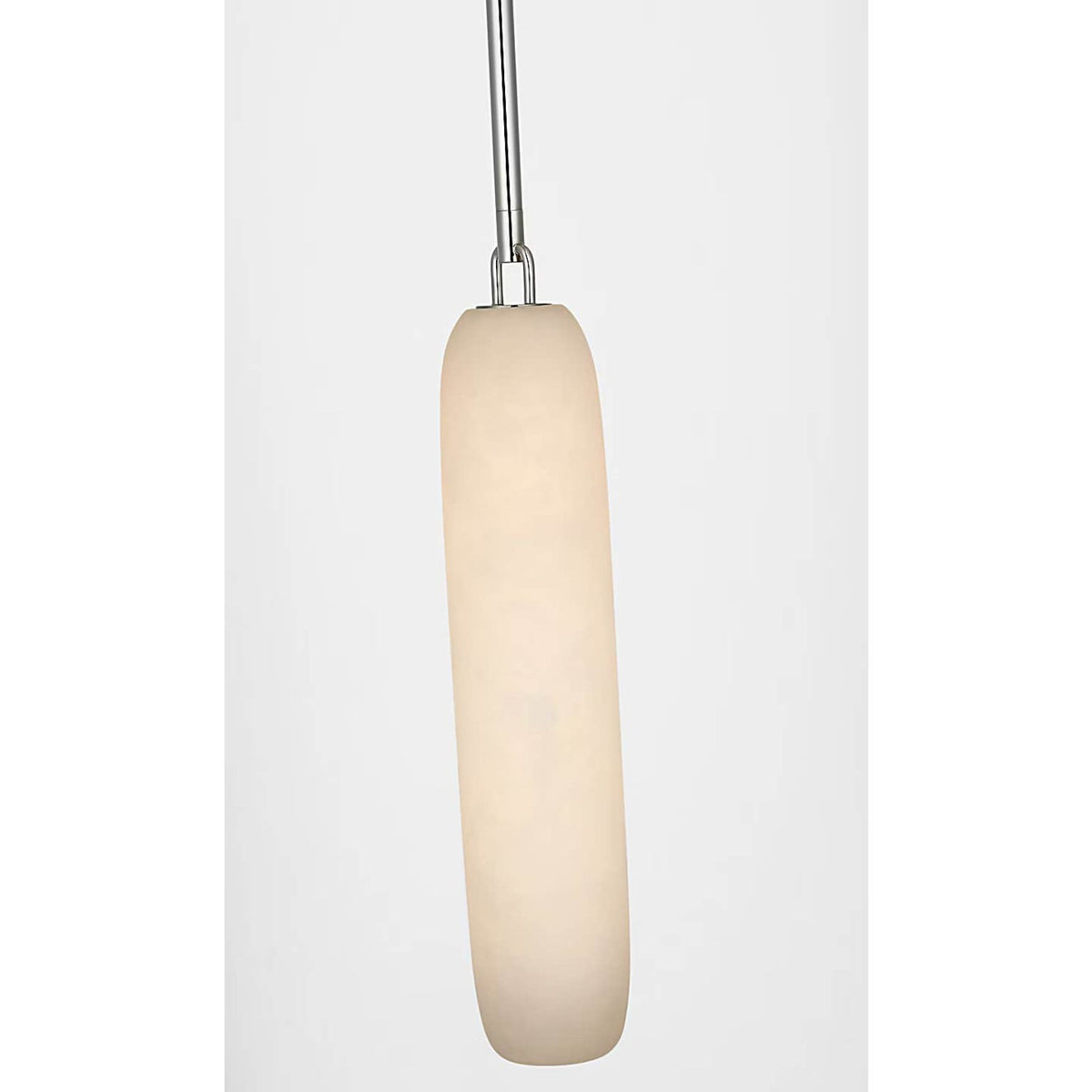 Kelly Wearstler Formosa 17" Single Pendant in Polished Nickel with Alabaster W3.25"