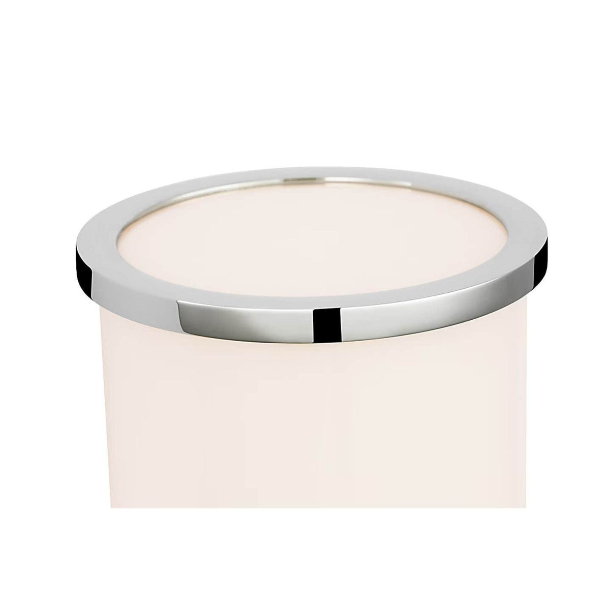 Marie Flanigan Percy 14" Single Bath Sconce in Polished Nickel with White Glass W3.5" x H14.25" x E5.25"