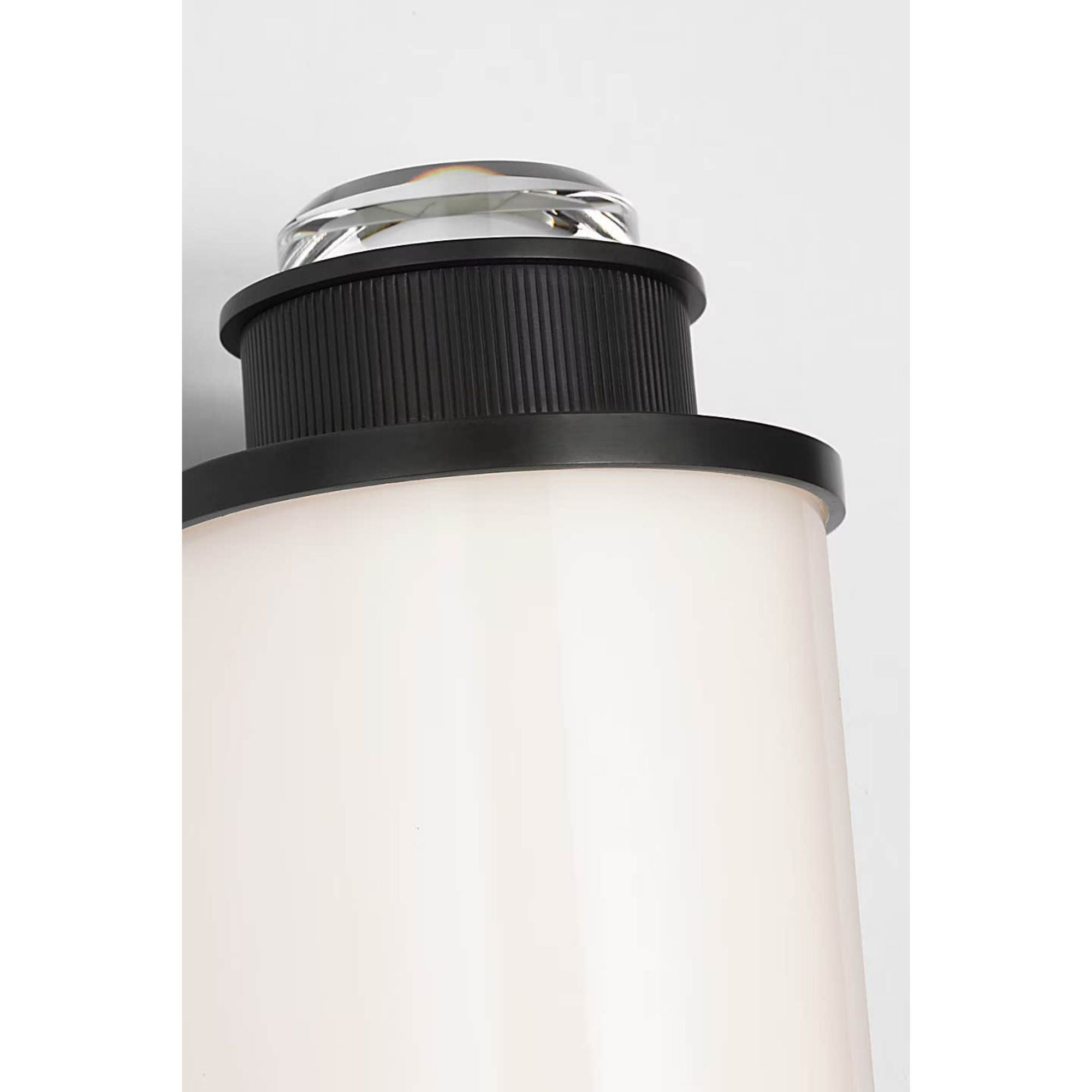 Marie Flanigan Percy 21" Linear Bath Sconce in Bronze with White Glass W3.75" x H20.5" x E4"