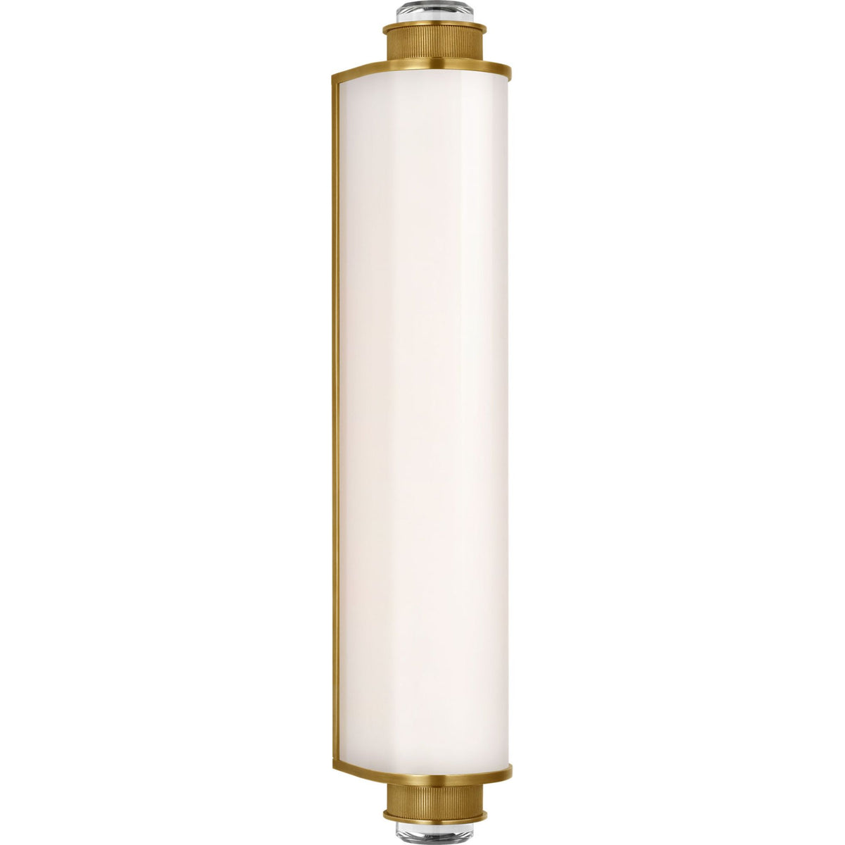 Marie Flanigan Percy 21" Linear Bath Sconce in Soft Brass with White Glass W3.75" x H20.5" x E4"