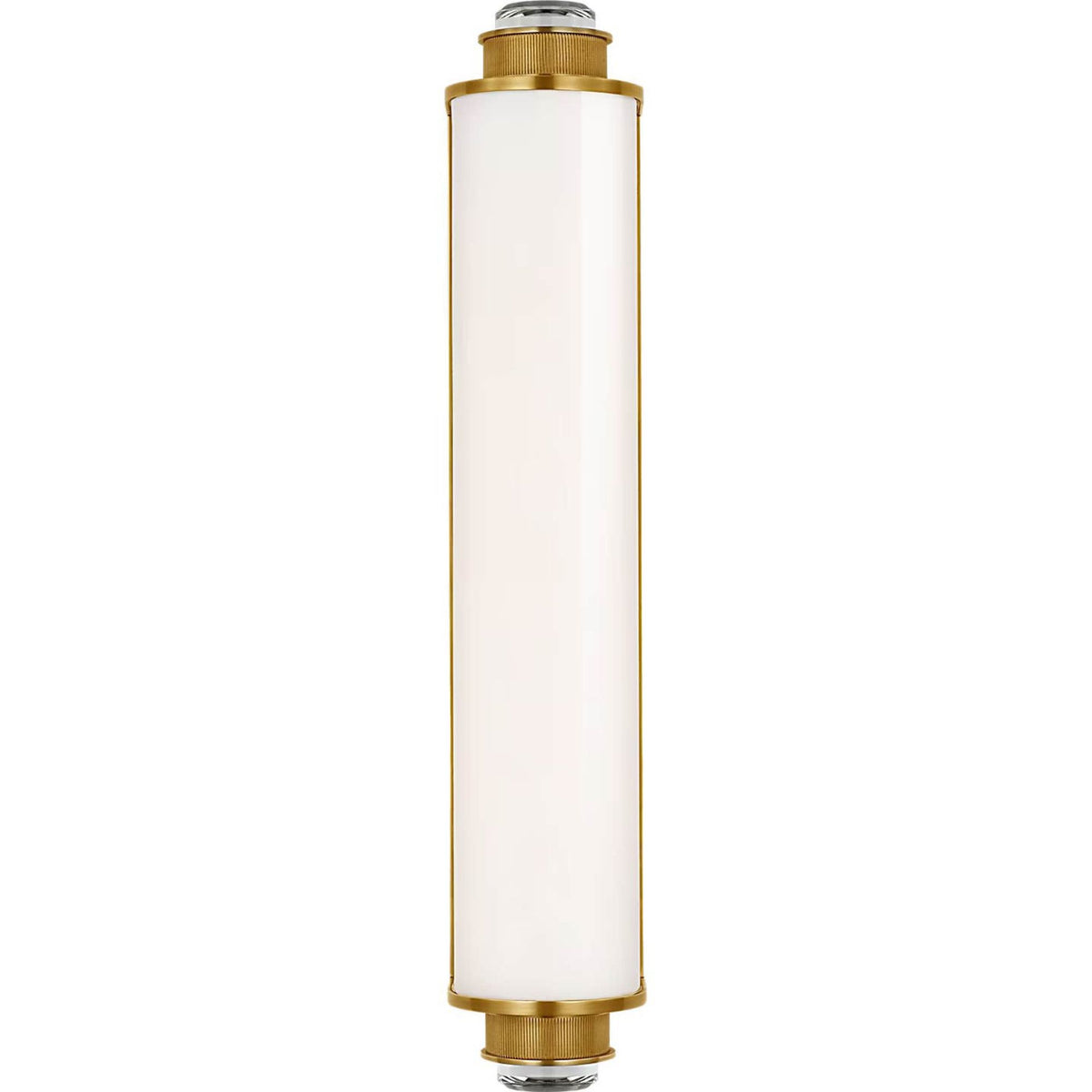 Marie Flanigan Percy 21" Linear Bath Sconce in Soft Brass with White Glass W3.75" x H20.5" x E4"