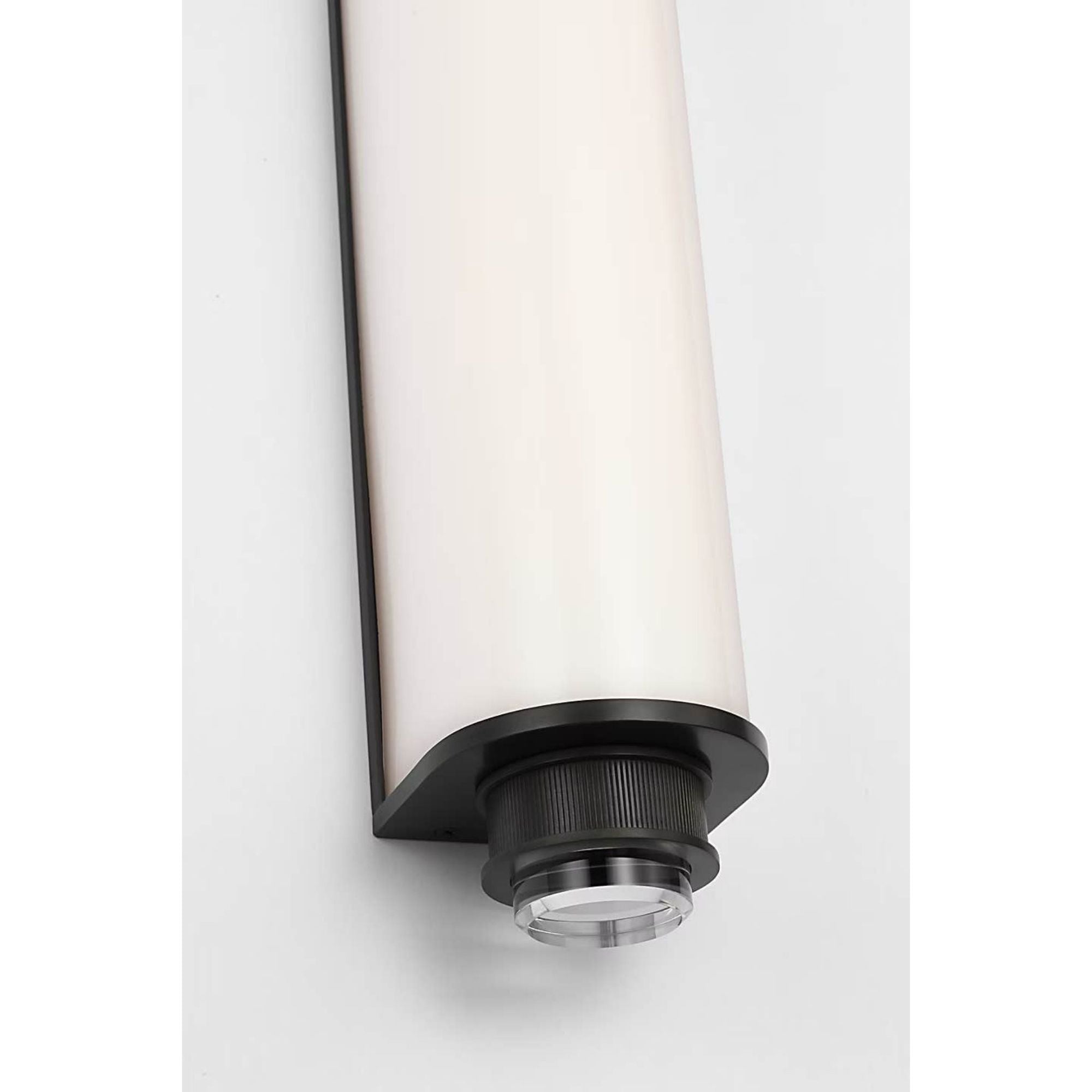 Marie Flanigan Percy 29" Linear Bath Sconce in Bronze with White Glass W3.75" x H28.5" x E4"