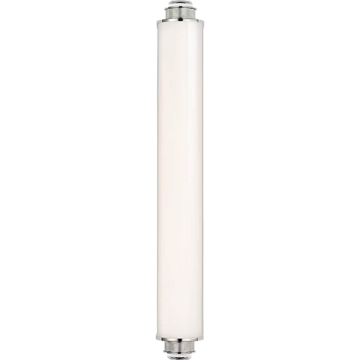 Marie Flanigan Percy 29" Linear Bath Sconce in Polished Nickel with White Glass W3.75" x H28.5" x E4"