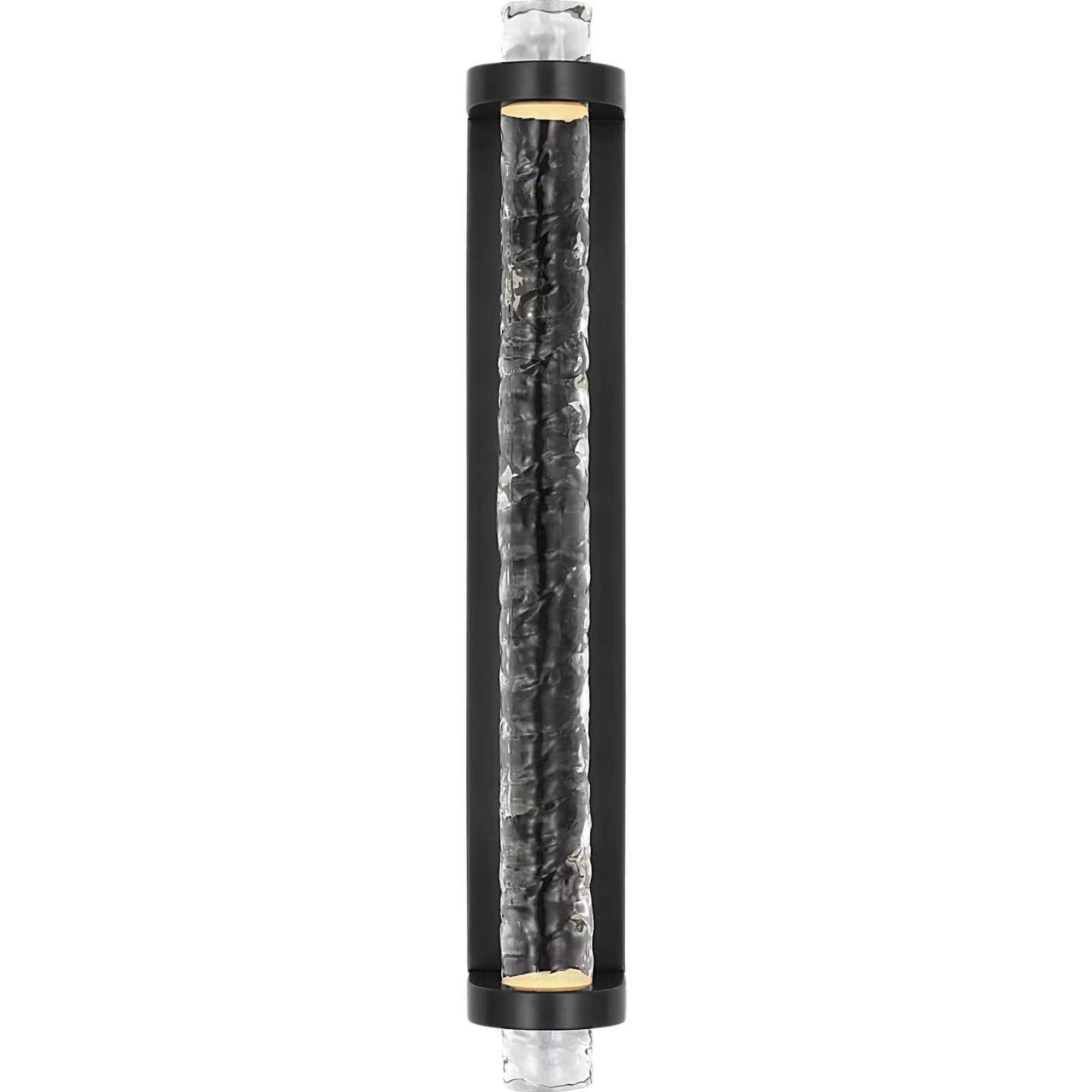 Marie Flanigan Theron 21" Linear Bath Sconce in Bronze and Clear Wavy Glass W3.25" x H21" x E3.75"