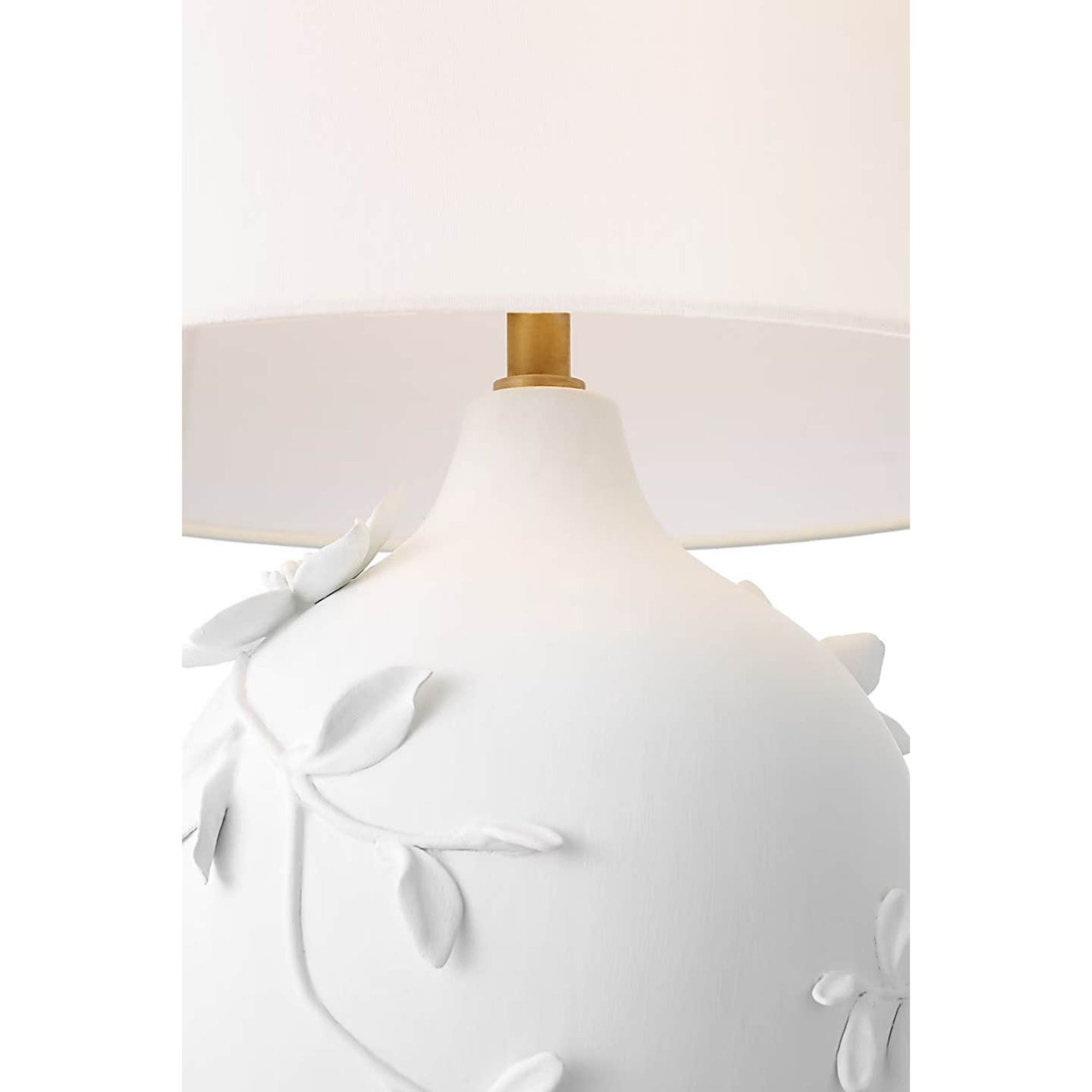 Marie Flanigan Elowen 28" Table Lamp in Plaster White with Linen Shade W17" x H27.75"
