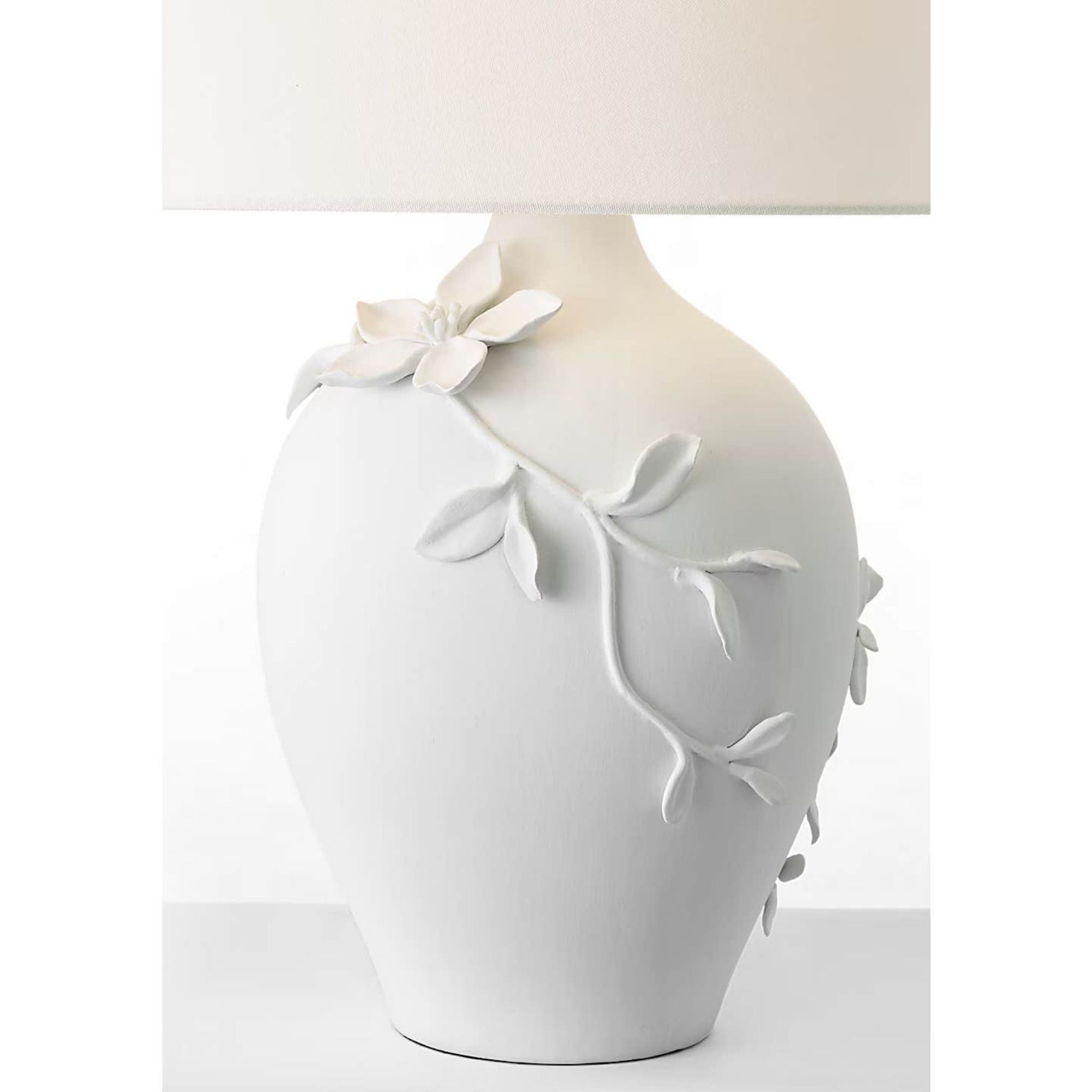 Marie Flanigan Elowen 28" Table Lamp in Plaster White with Linen Shade W17" x H27.75"