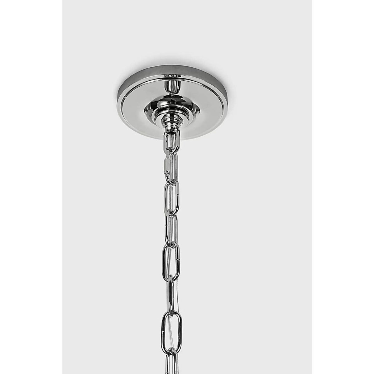 Marie Flanigan Nancy 18" Woven Hanging Shade in Polished Nickel with Natural Wicker Shade W18.75"
