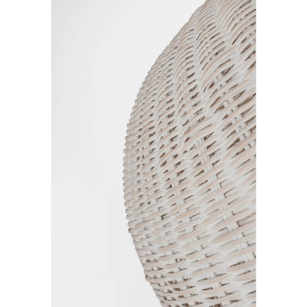 Marie Flanigan Nancy 25" Woven Hanging Shade in Soft Brass with White Wicker Shade W25.25"