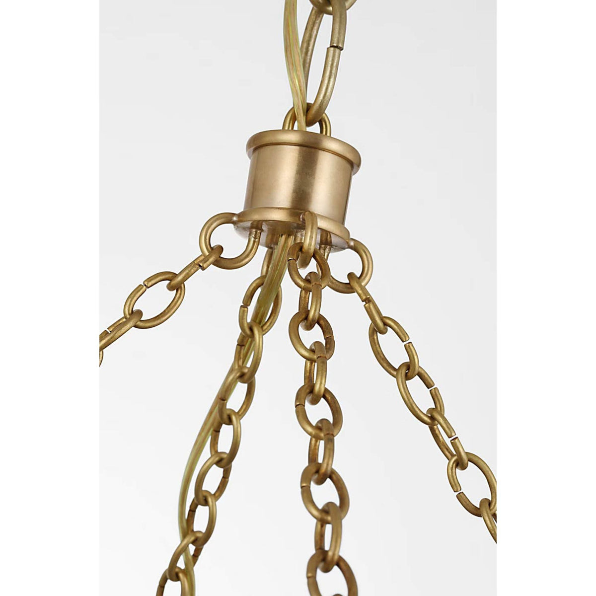 Marie Flanigan Menil 26" Chandelier in Soft Brass with Crystal Rods W26.25" x H23"