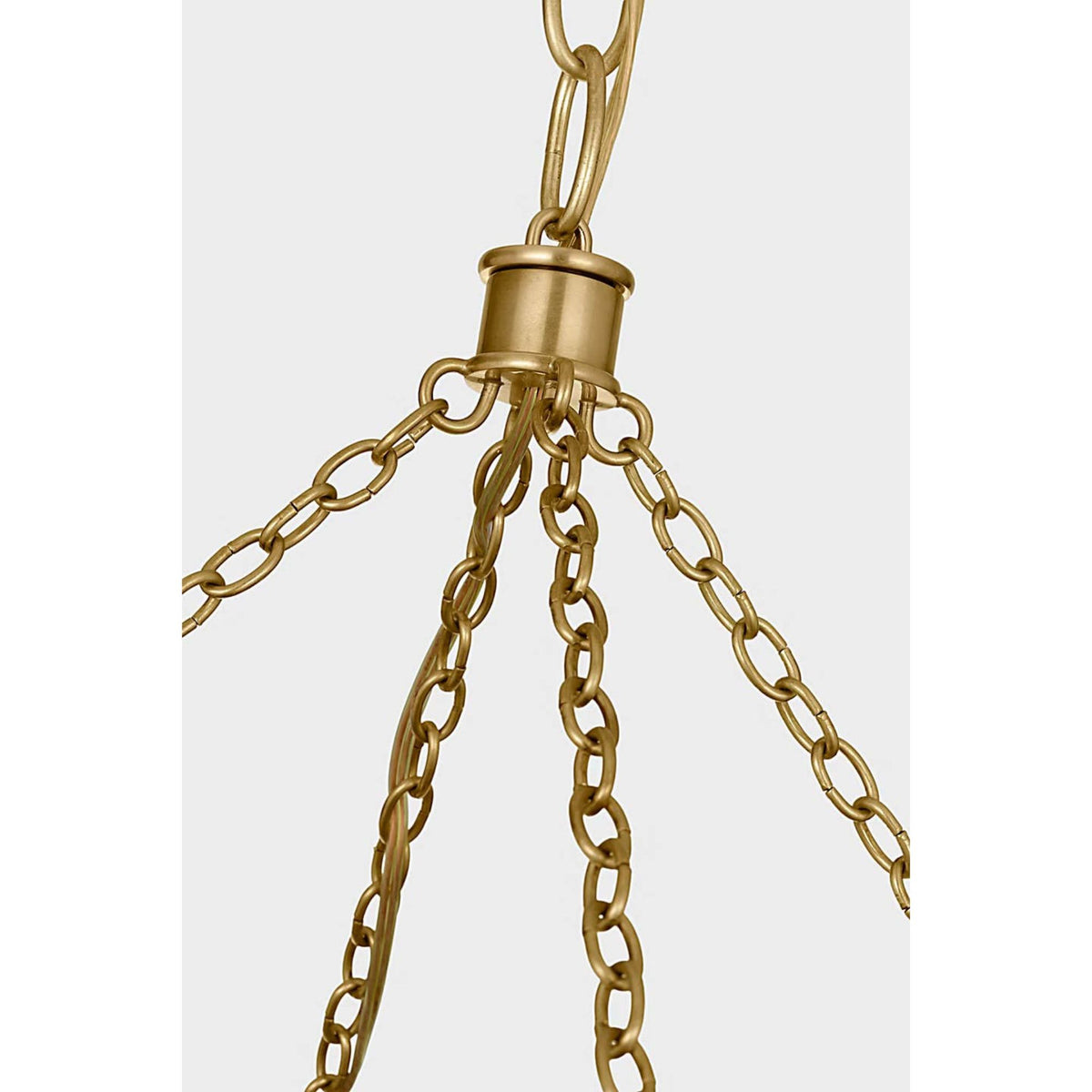 Marie Flanigan Menil 40" Chandelier in Soft Brass with Crystal Rods W40" x H31.25"