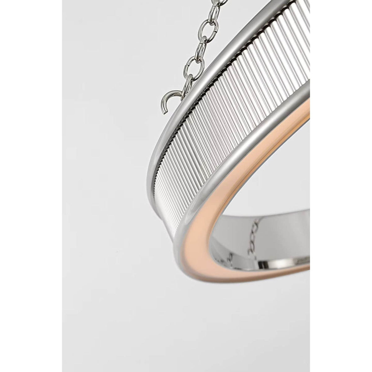Marie Flanigan Menil 40" Ring Chandelier in Polished Nickel W40" x H24.75"