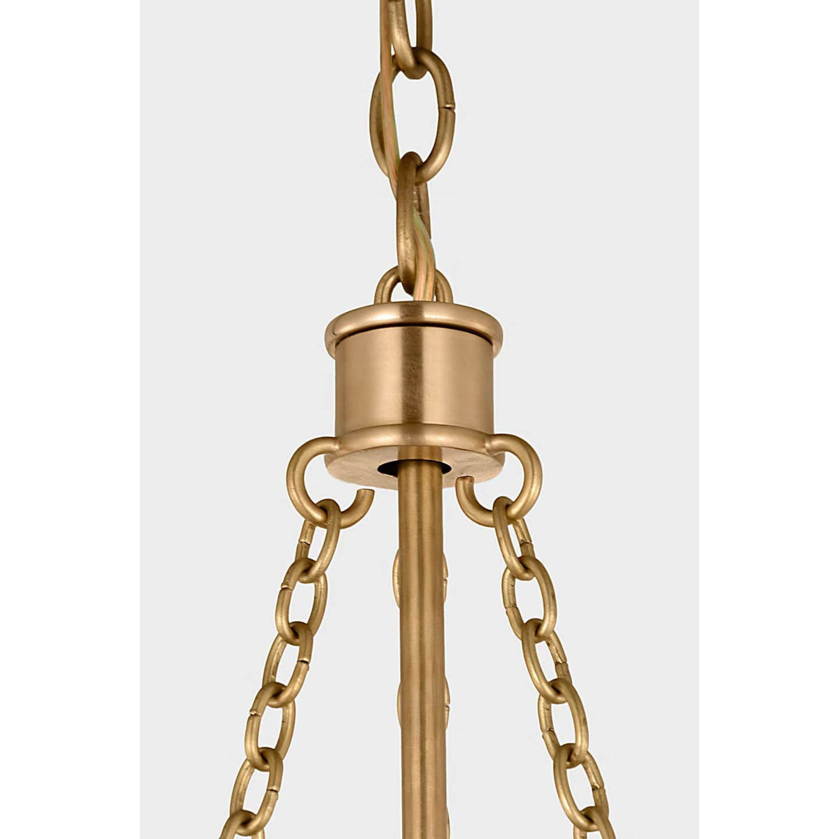 Marie Flanigan Reese 14" Pendant in Soft Brass with Clear Restoration Glass W14" x H28.5"