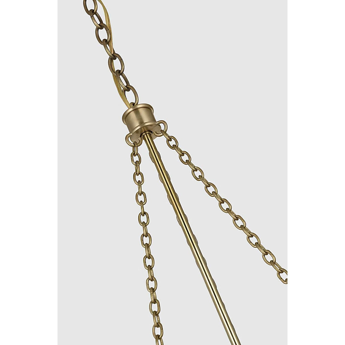 Marie Flanigan Reese 18" Globe Pendant in Soft Brass with Clear Restoration Glass W18.25" x H44.75"