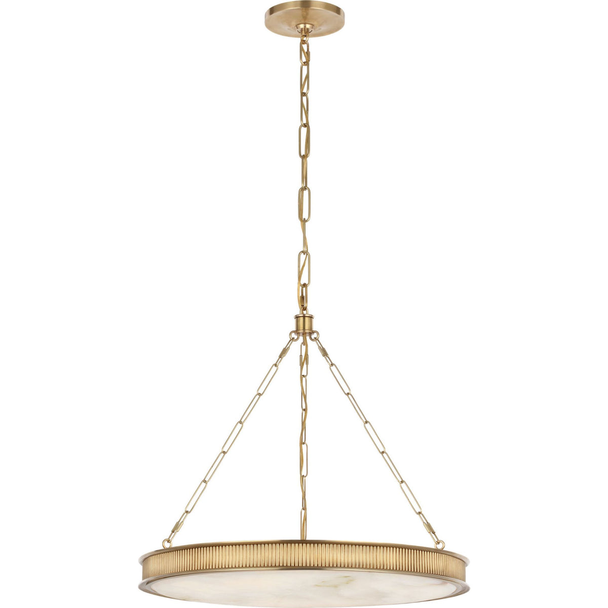Marie Flanigan Matthew 24" Chandelier in Soft Brass with Alabaster W24" x H21.5"