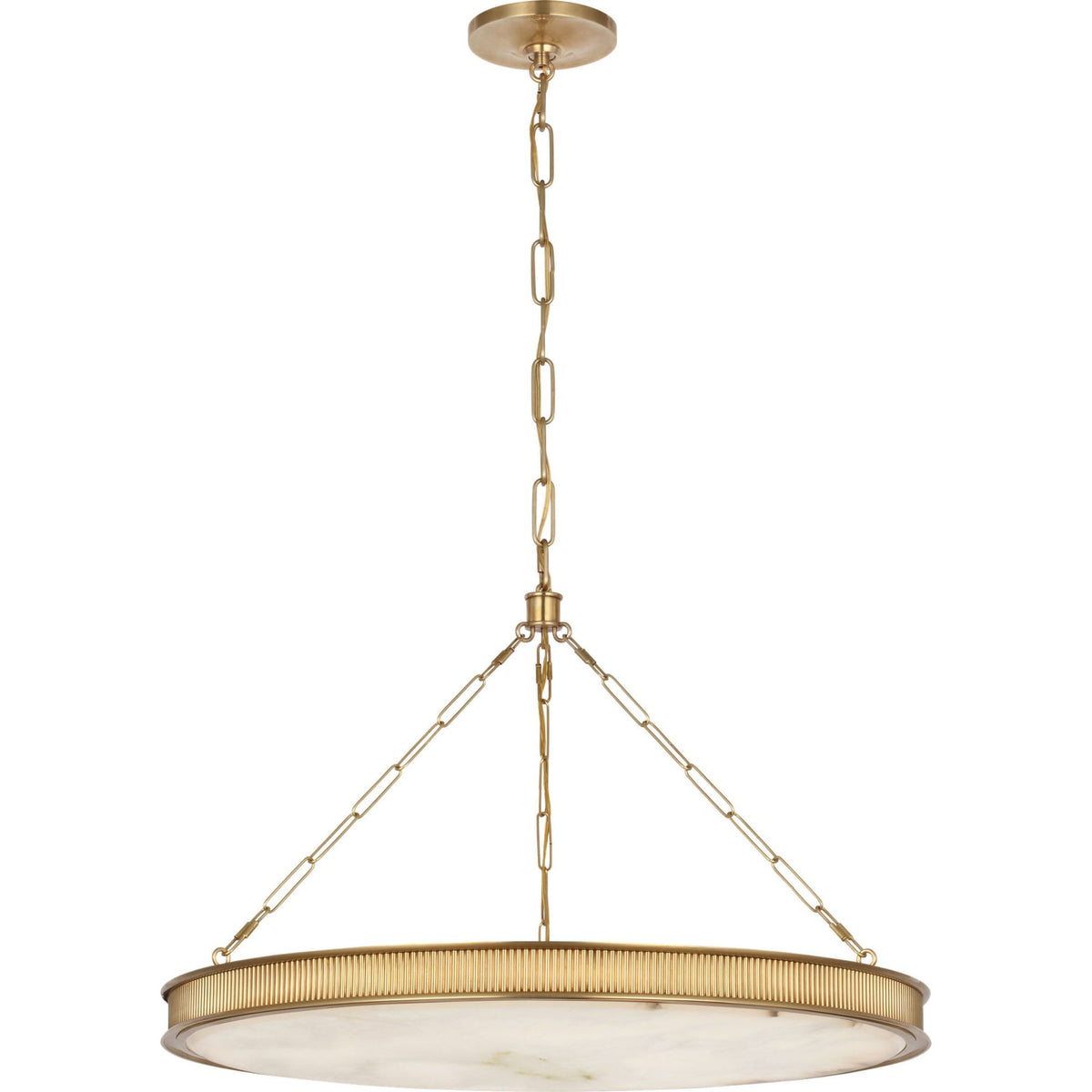 Marie Flanigan Matthew 30" Chandelier in Soft Brass with Alabaster W30" x H19.25"