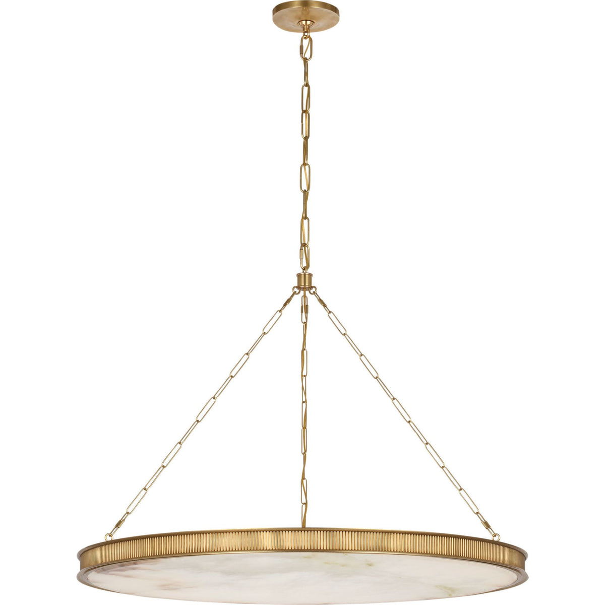 Marie Flanigan Matthew 40" Chandelier in Soft Brass with Alabaster W40" x H28.5"