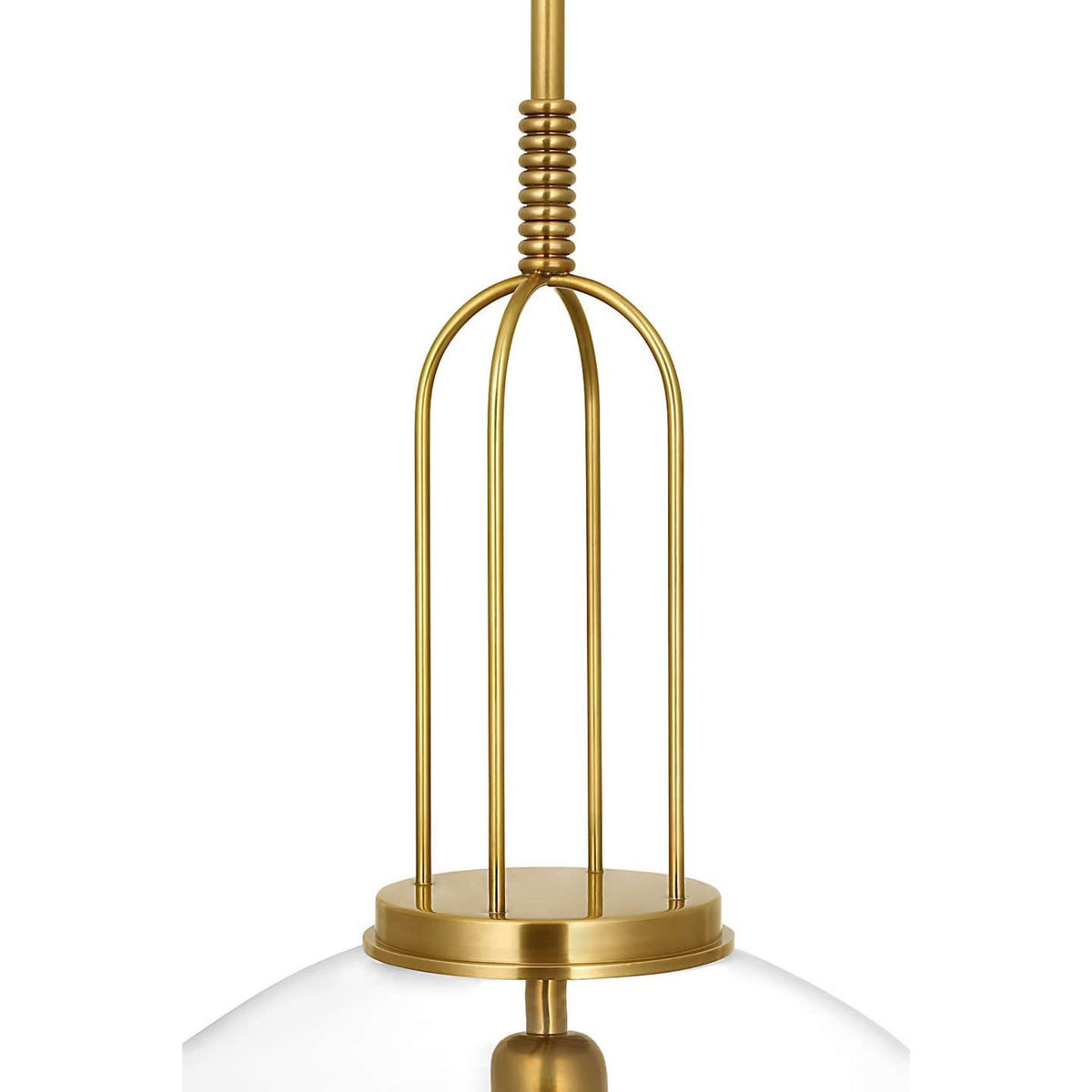 Marie Flanigan Meir 16" Pendant in Soft Brass with Clear Glass W16"