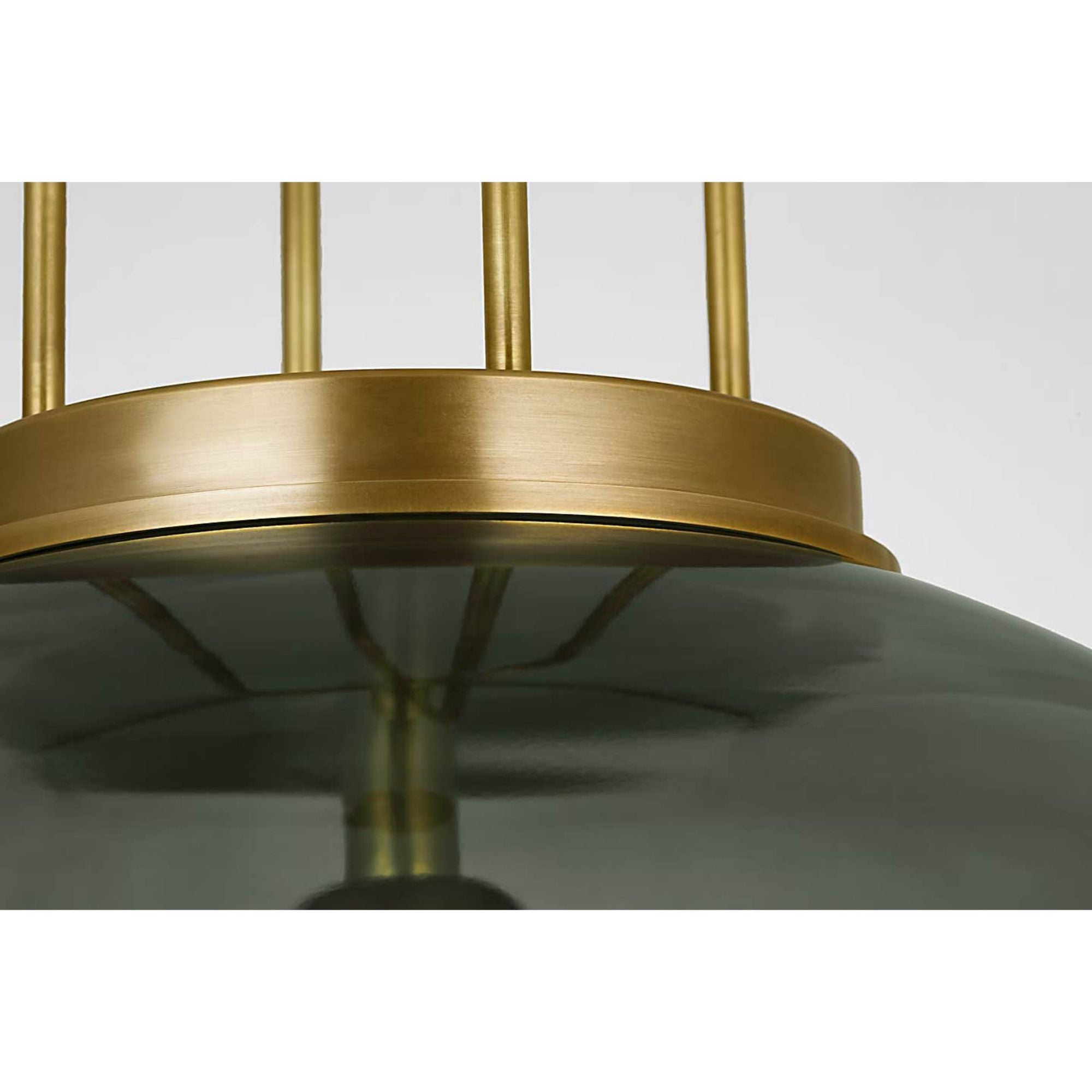 Marie Flanigan Meir 16" Pendant in Soft Brass with Smoked Glass W16"