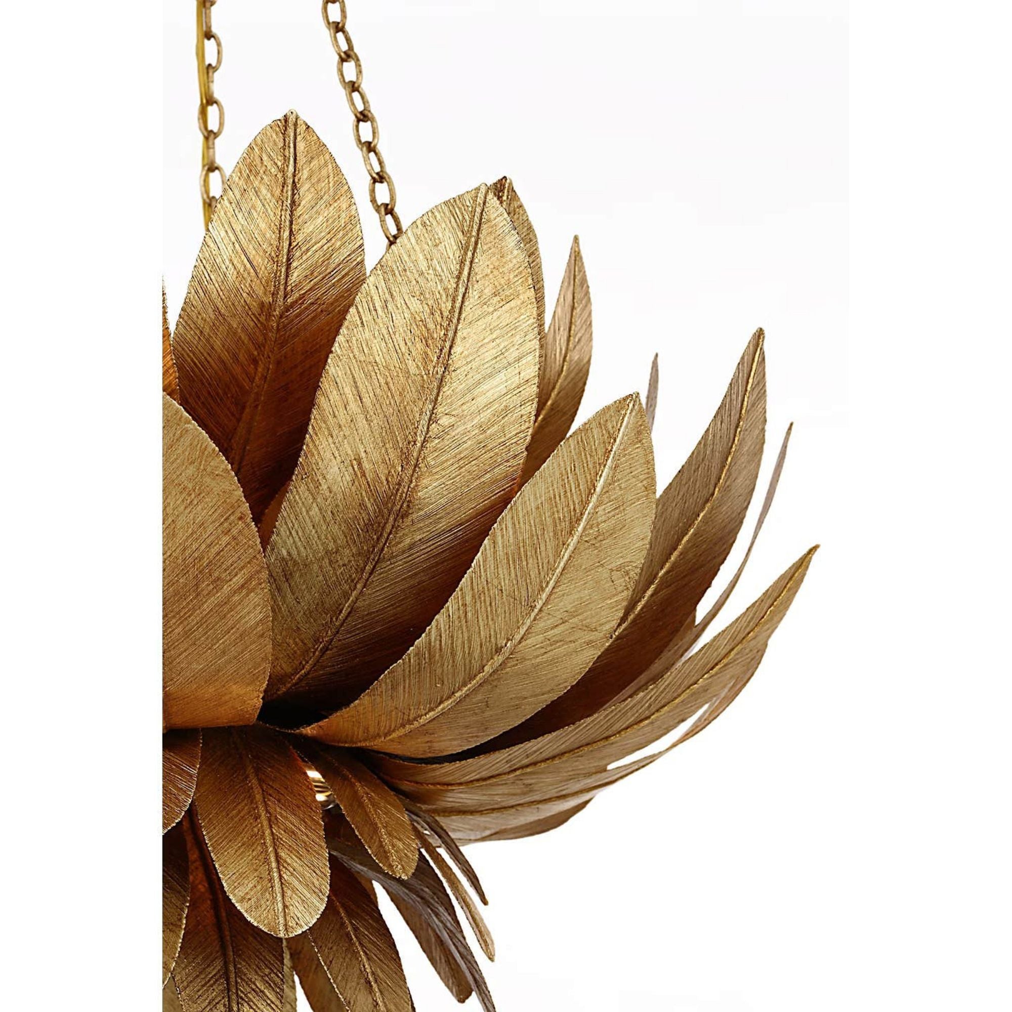 Marie Flanigan Sinclair 26" Sculpted Chandelier in French Gild W26" x H32"