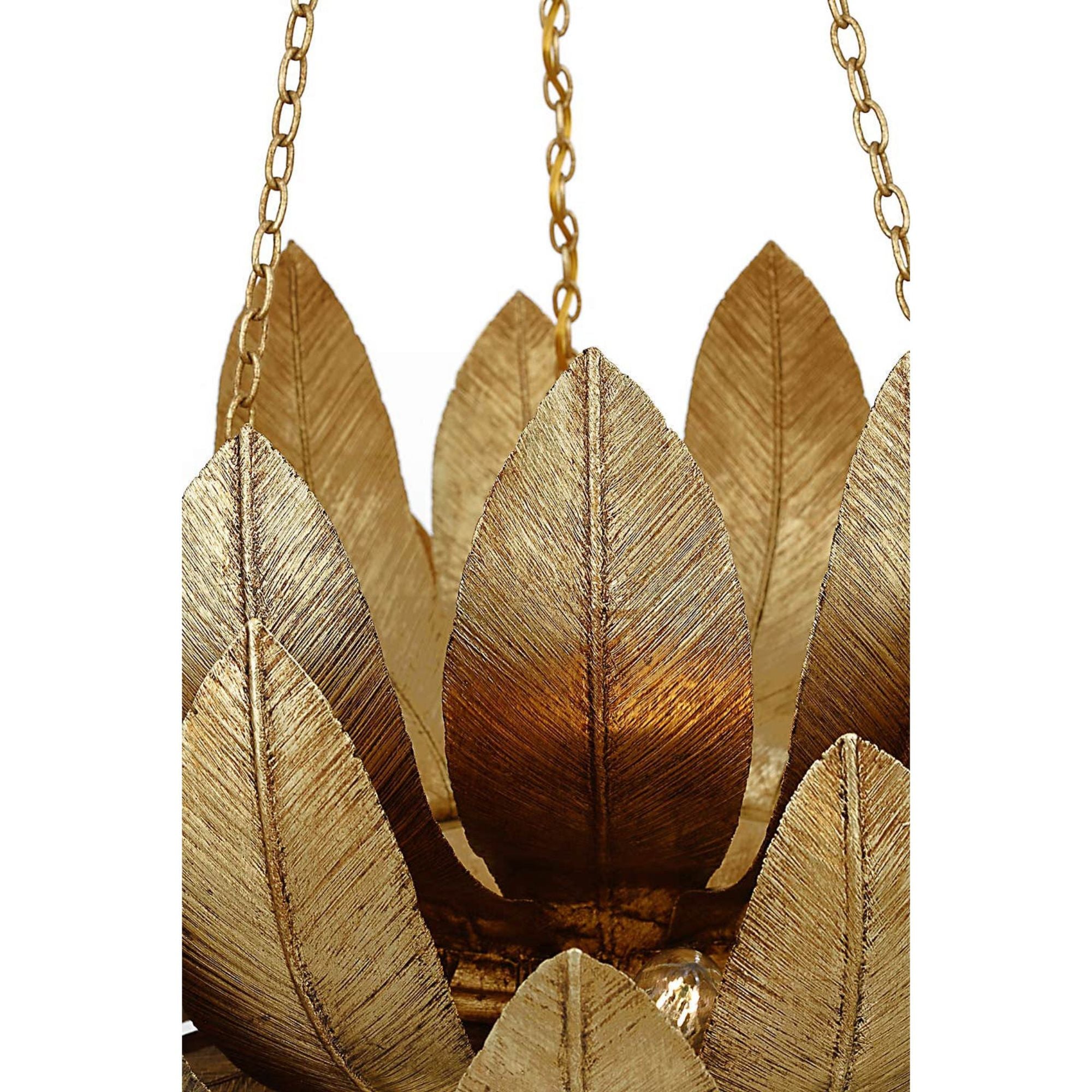Marie Flanigan Sinclair 34" Sculpted Chandelier in French Gild W33.75" x H41.75"