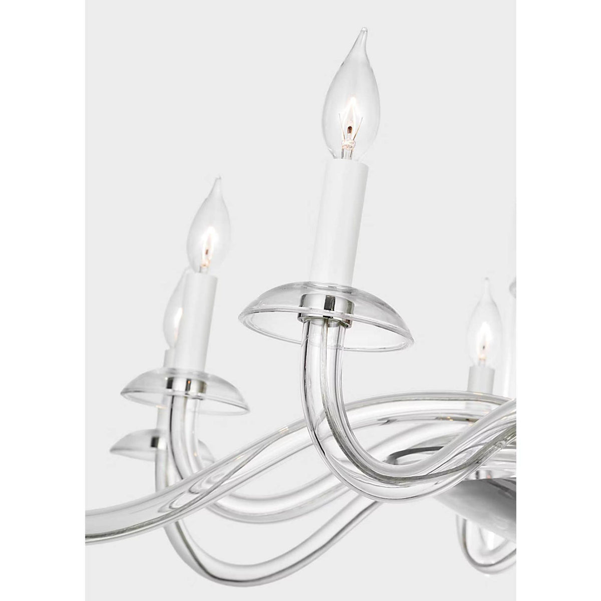 Paloma Contreras Brigitte Grande Chandelier in Clear Glass and Polished Nickel W50" x H23.25"