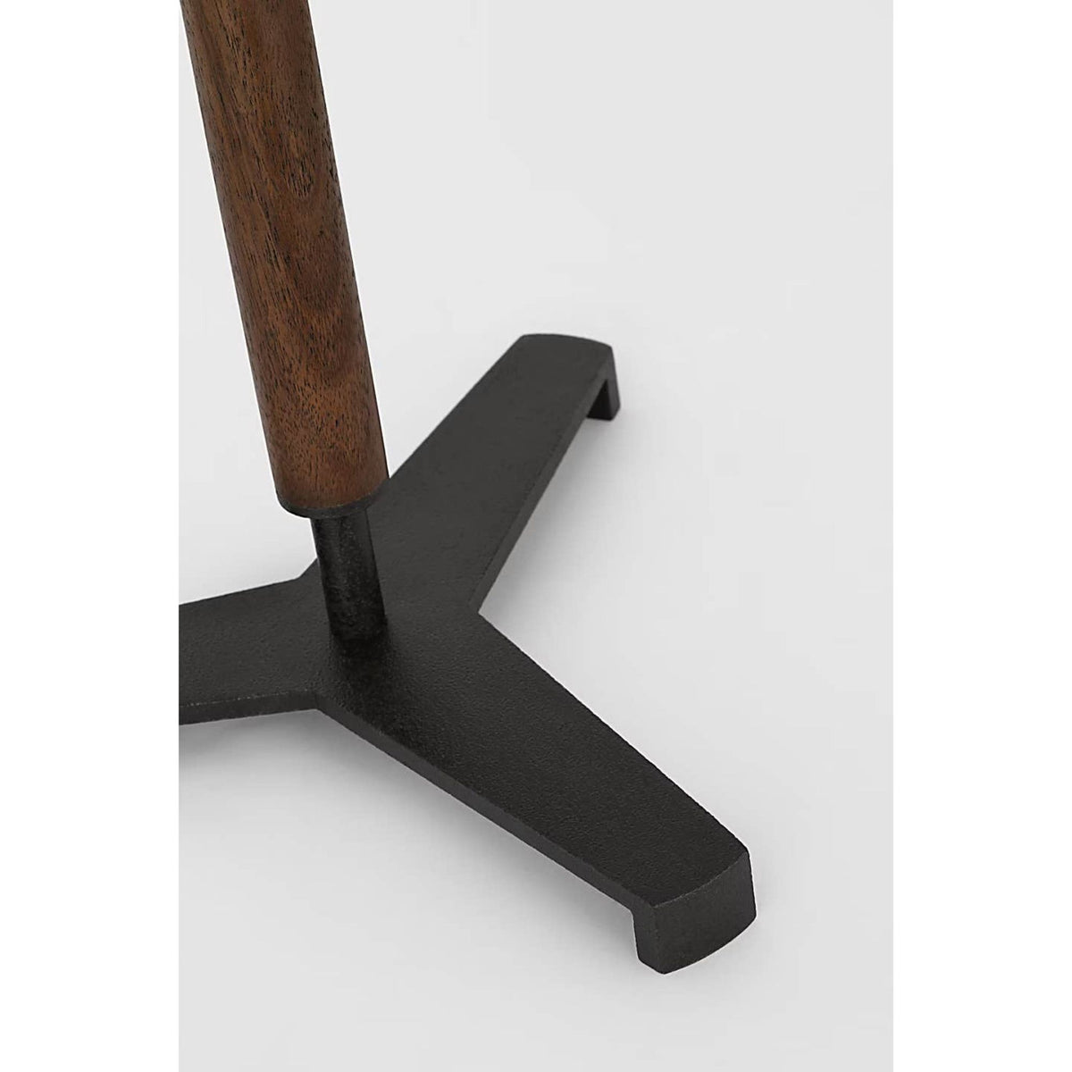 Ray Booth Amaya 20" Table Lamp in Warm Iron and Dark Walnut with Linen Shade W13.75" x H20"