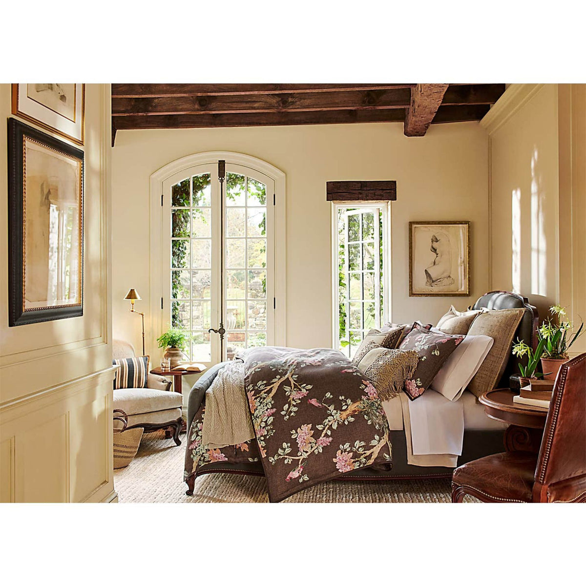 Ralph Lauren Anette Floor Lamp in Natural Brass W8" x H45.5" - 58" x E6.75" - 14.5"