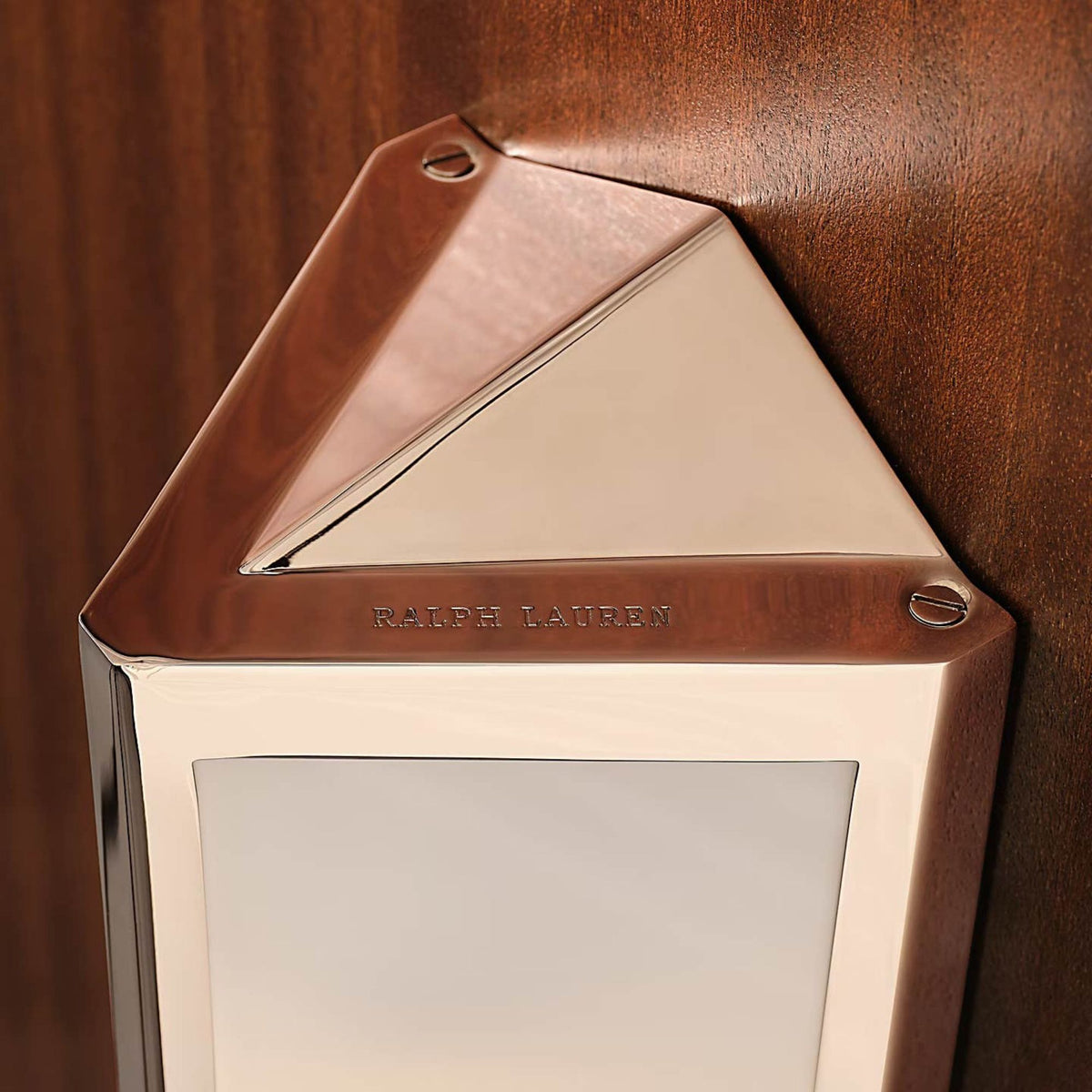 Ralph Lauren Geneva Medium Sconce in Polished Nickel with White Glass W5" x H26" x E4"