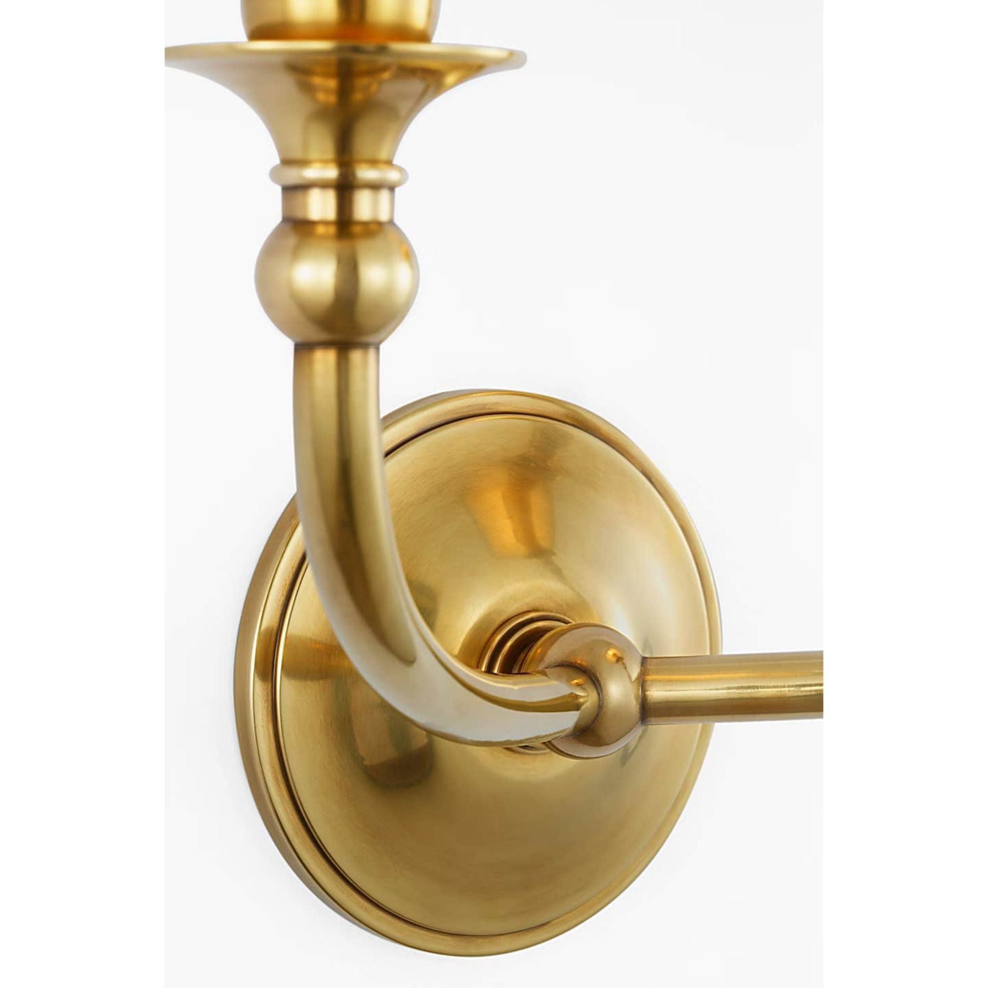 Ralph Lauren Embers 12" Double Sconce in Natural Brass with Silk Box Pleat Shades W14.25" x H11.75" x E7.75"
