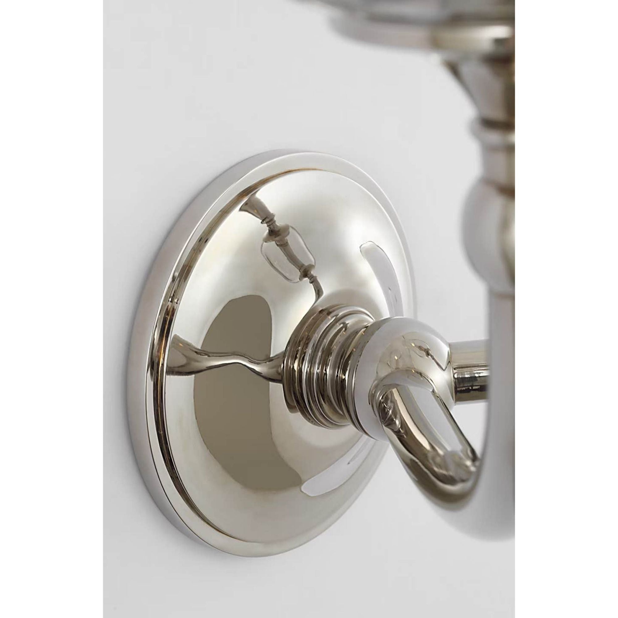 Ralph Lauren Embers 20" Double Hurricane Sconce in Butler's Silver with Clear Glass W17.25" x H20.25" x E11.25"