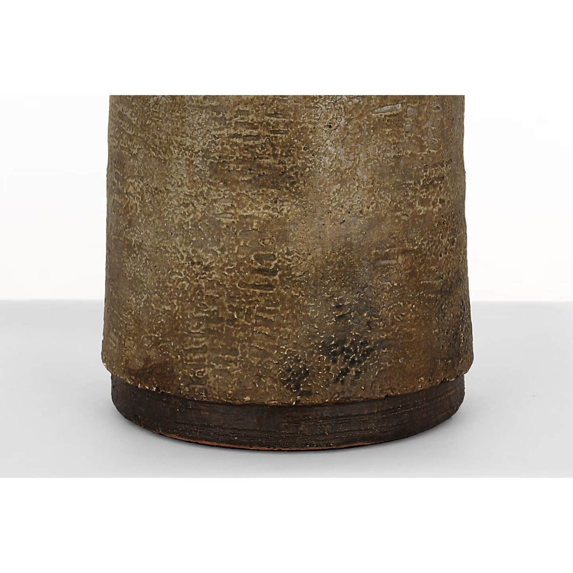 Ralph Lauren Damson 26" Table Lamp in Tobacco Stoneware with Linen Shade W18.5" x H25.5"