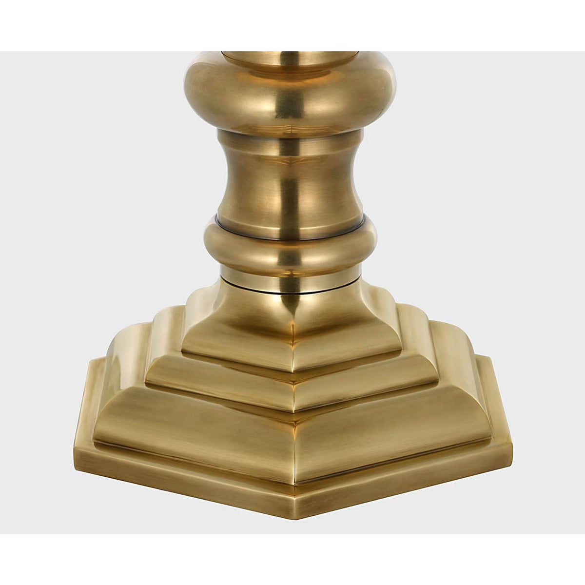 Ralph Lauren Thatcher 21" Cordless Table Lamp in Natural Brass with Silk Pleated Shade W11.25" x H21"