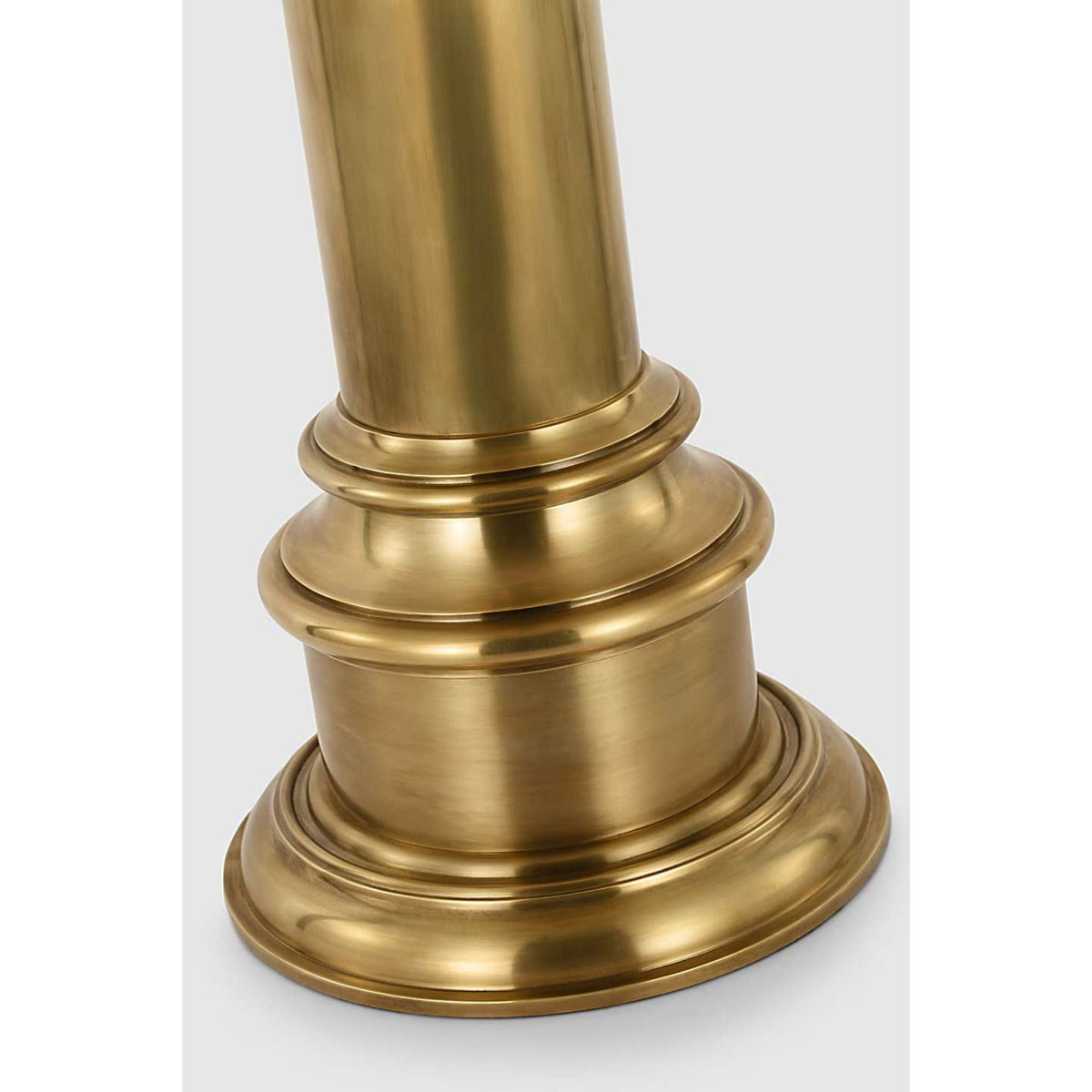 Ralph Lauren Hammett Large Table Lamp in Natural Brass with Silk Box Pleat Shade W22" x H33.75"