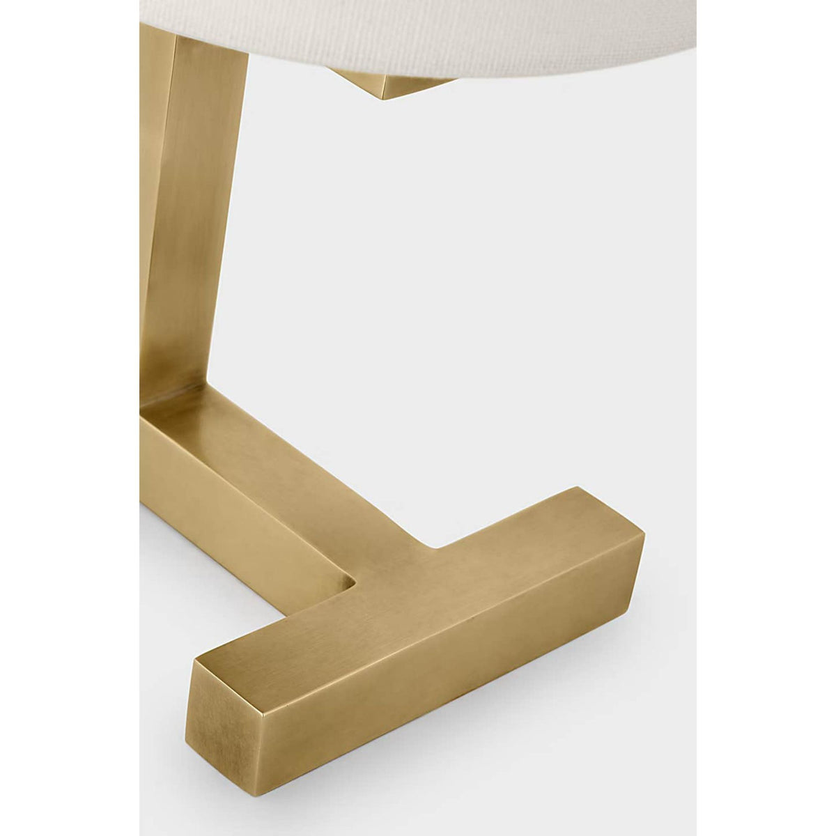 Ralph Lauren Hedger 12" Accent Lamp in Natural Brass with Linen Shade W5.5" x H10.75"