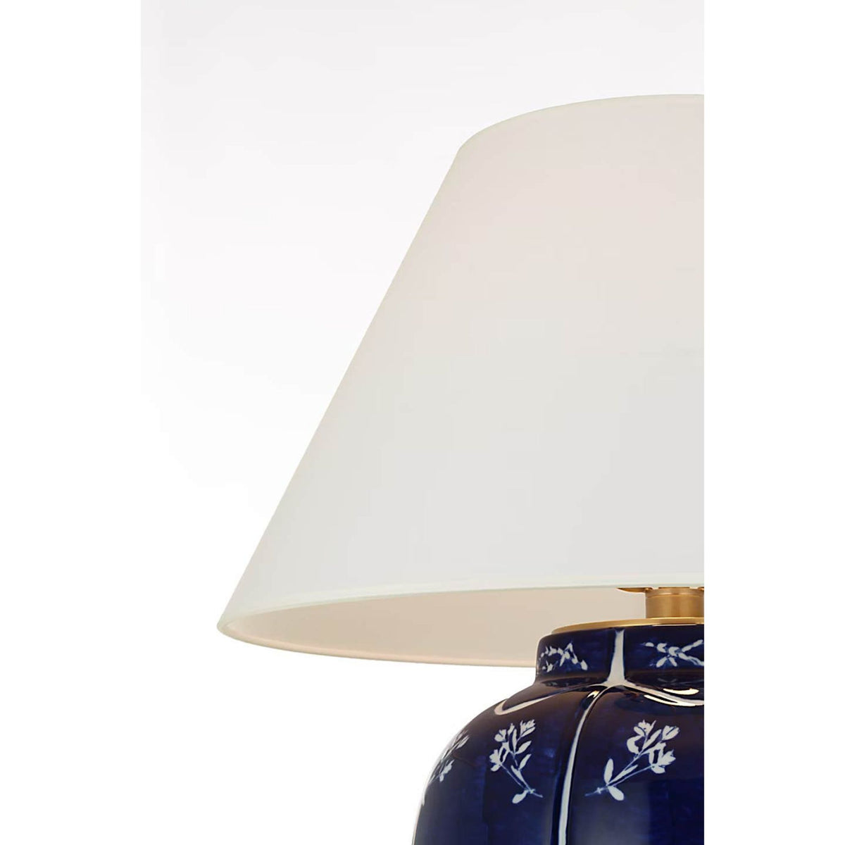 Ralph Lauren Halpern 25" Table Lamp in Cornflower Blue and White Porcelain with White Paper Shade W19" x H24.5"