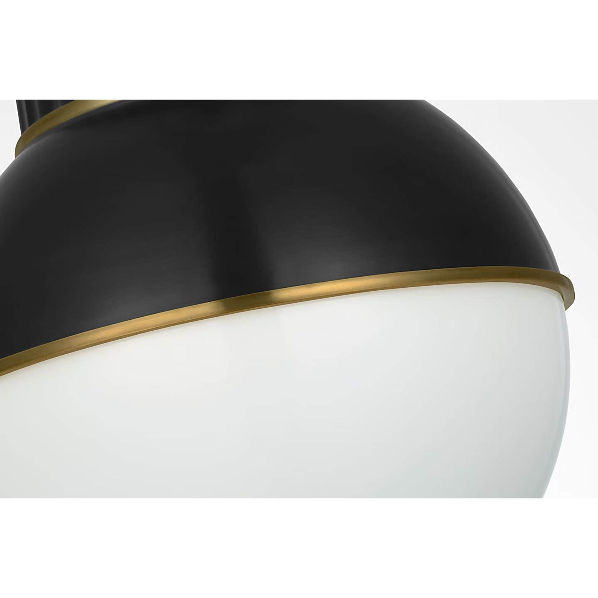 Ralph Lauren Cavill 12" Flush Mount in Bronze and Natural Brass with Bronze Hood and White Glass W12" x H13.25"