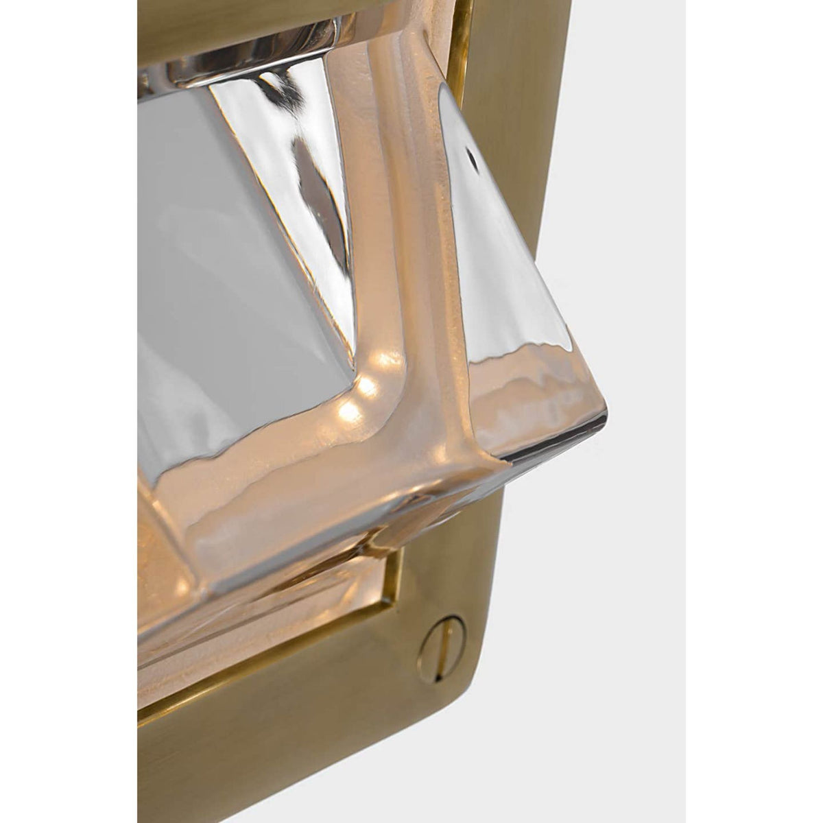 Ralph Lauren Rolland 5" Solitaire Flush Mount in Natural Brass and Clear Glass W5" x H2.5"
