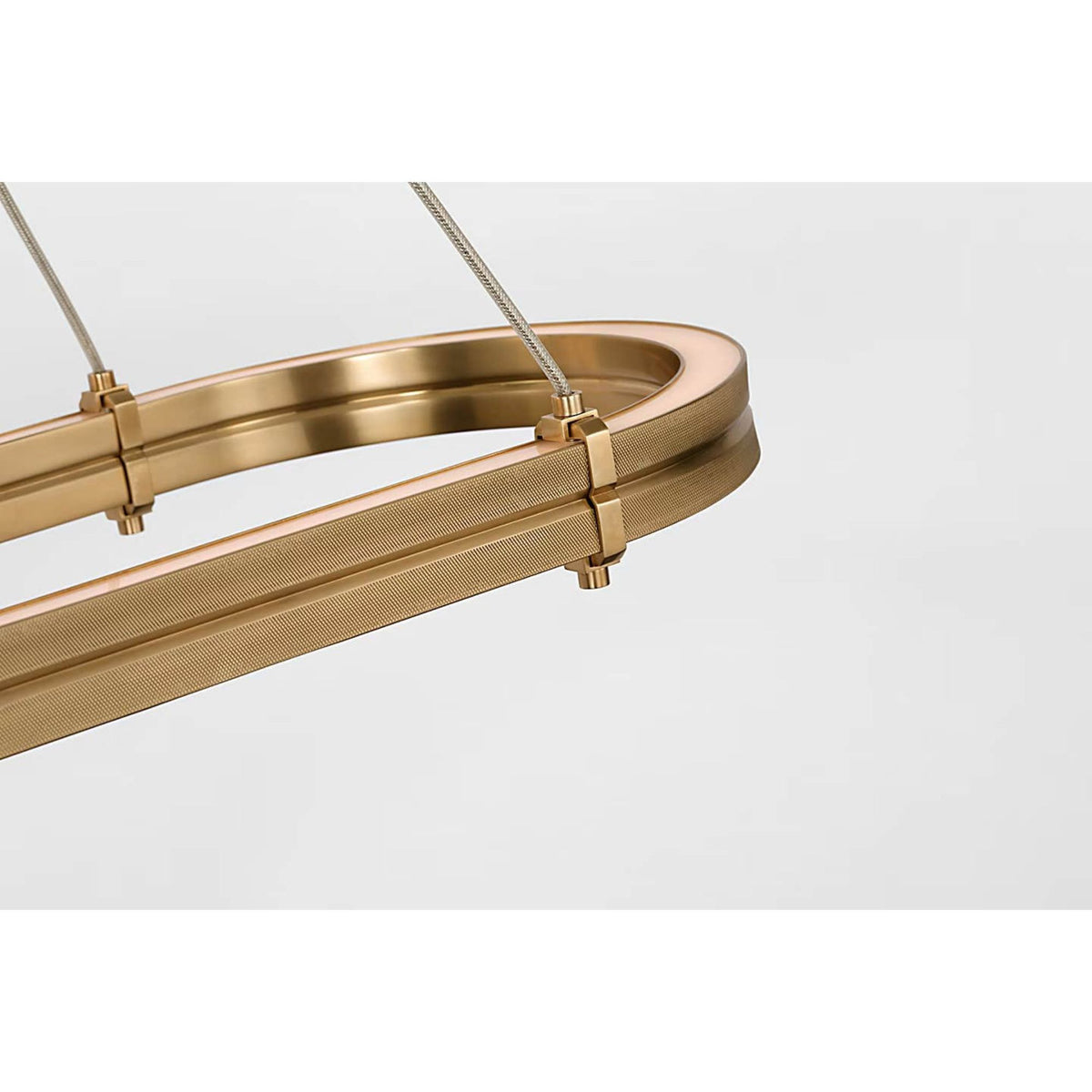 Ralph Lauren Paxton 54" Oval Linear Chandelier in Natural Brass W14.25" x 54"