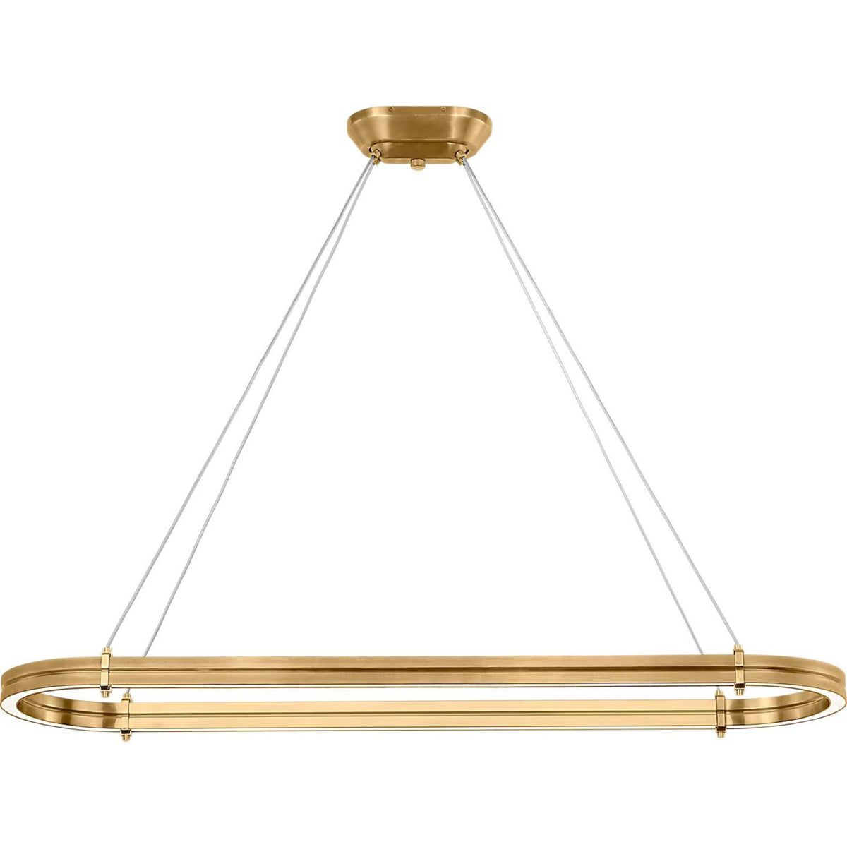 Ralph Lauren Paxton 54" Oval Linear Chandelier in Natural Brass W14.25" x 54"