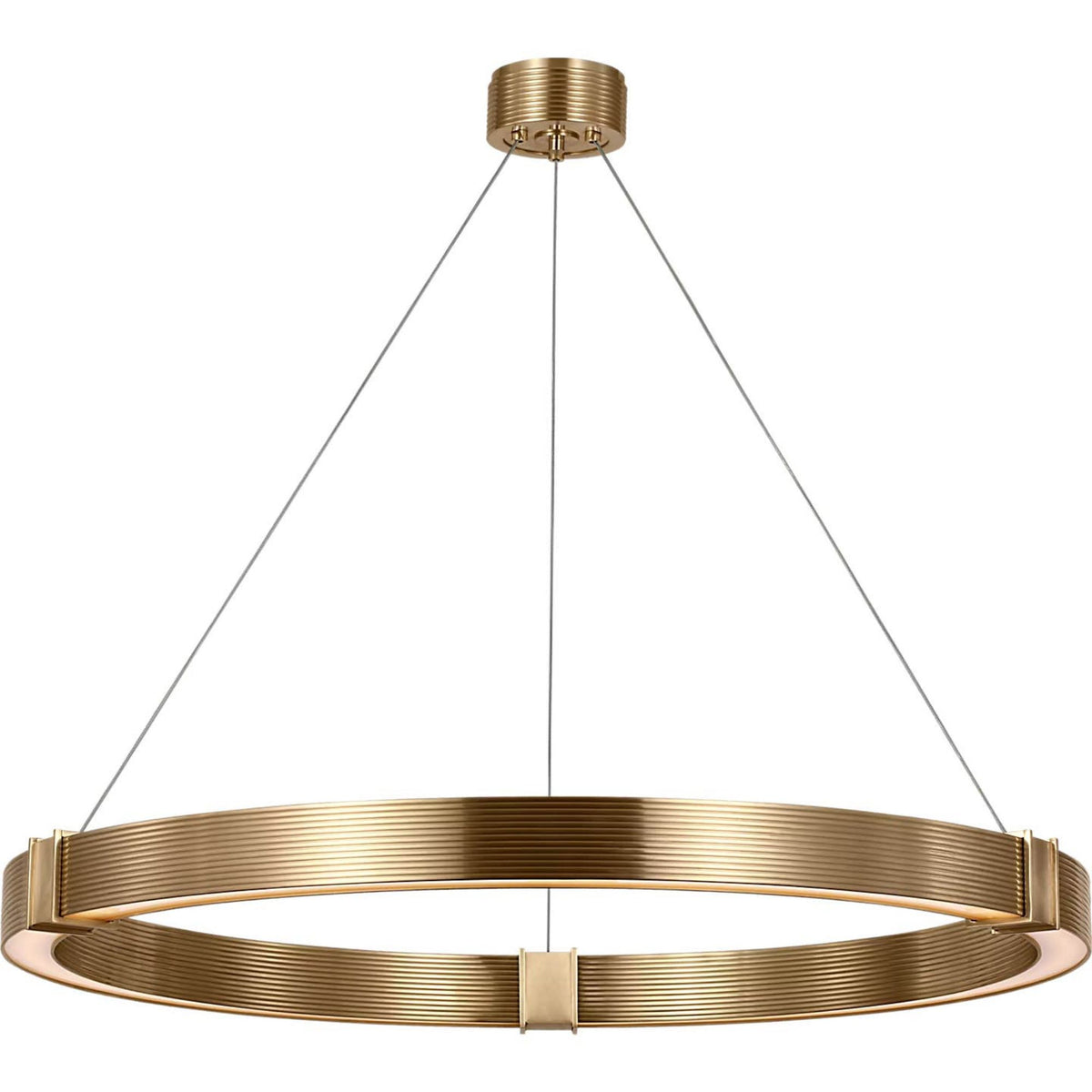 Ralph Lauren Hughes 40" Ring Chandelier in Natural Brass W40.25"