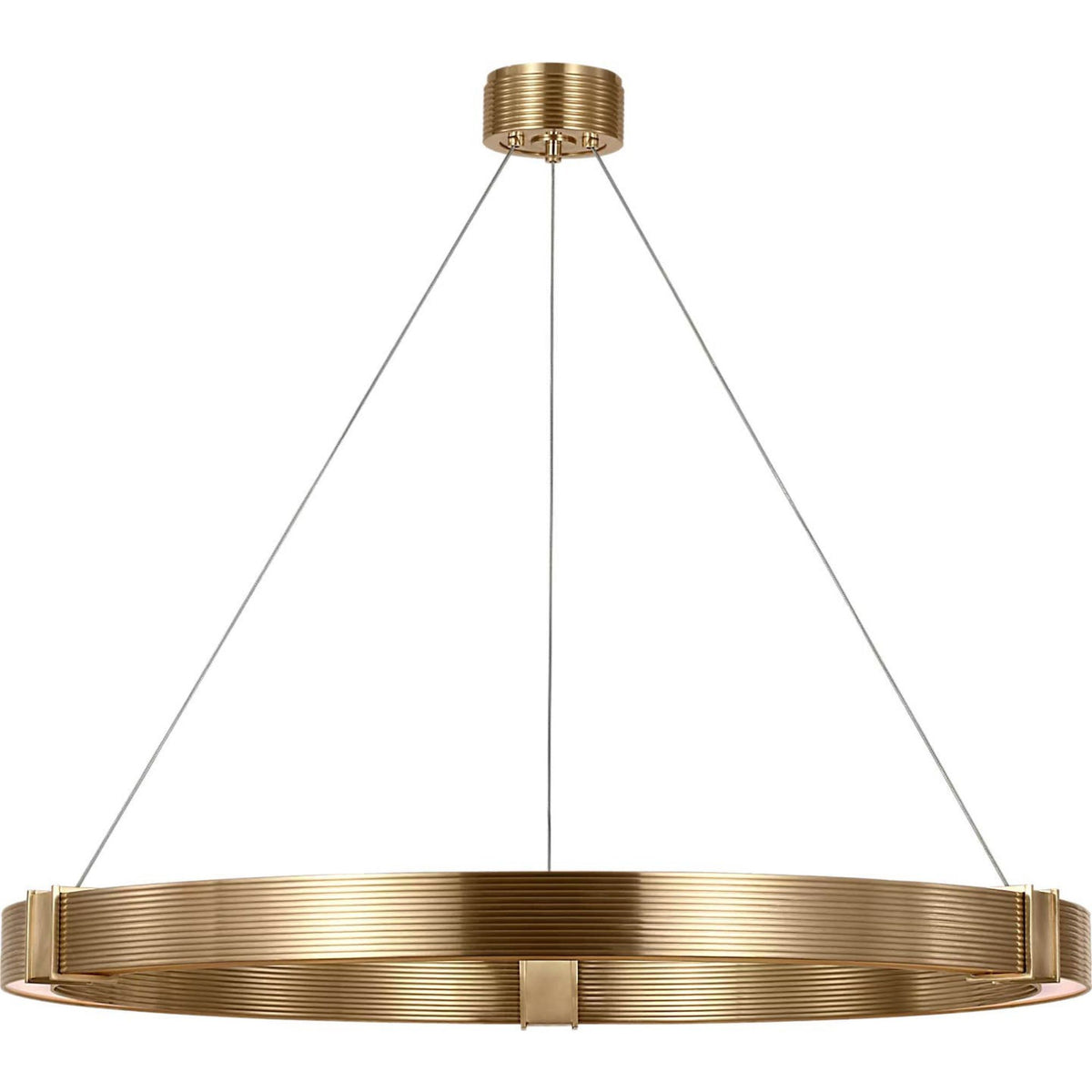 Ralph Lauren Hughes 40" Ring Chandelier in Natural Brass W40.25"